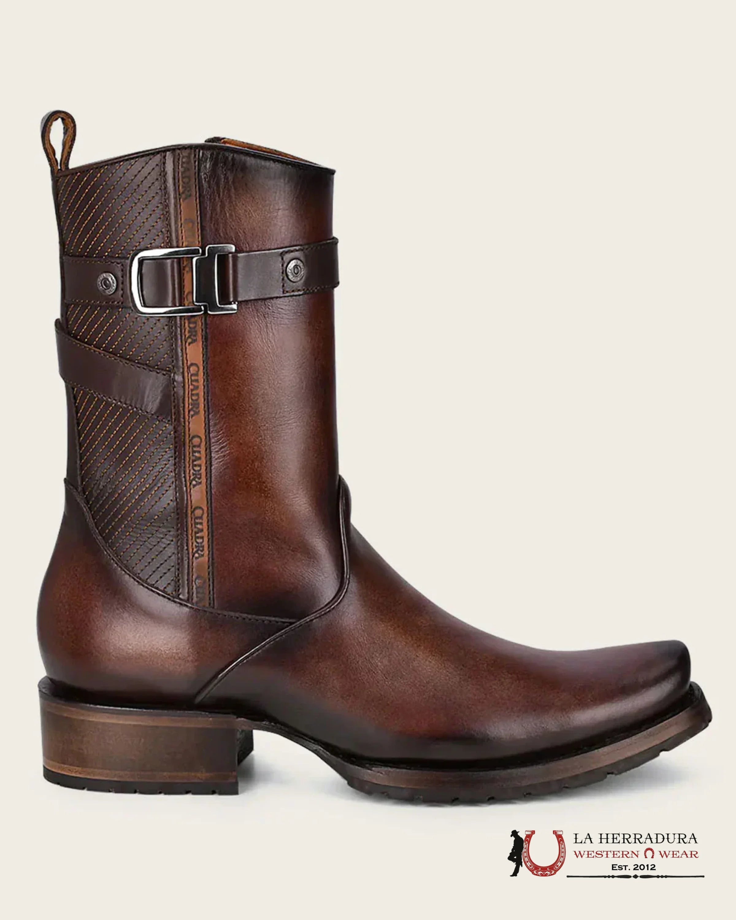 CUADRA SHORT RES CARACAS CAOS CAFE LASER & WOVEN NARROW SQUARE TOE- 1J2JRS BOTAS HOMBRES