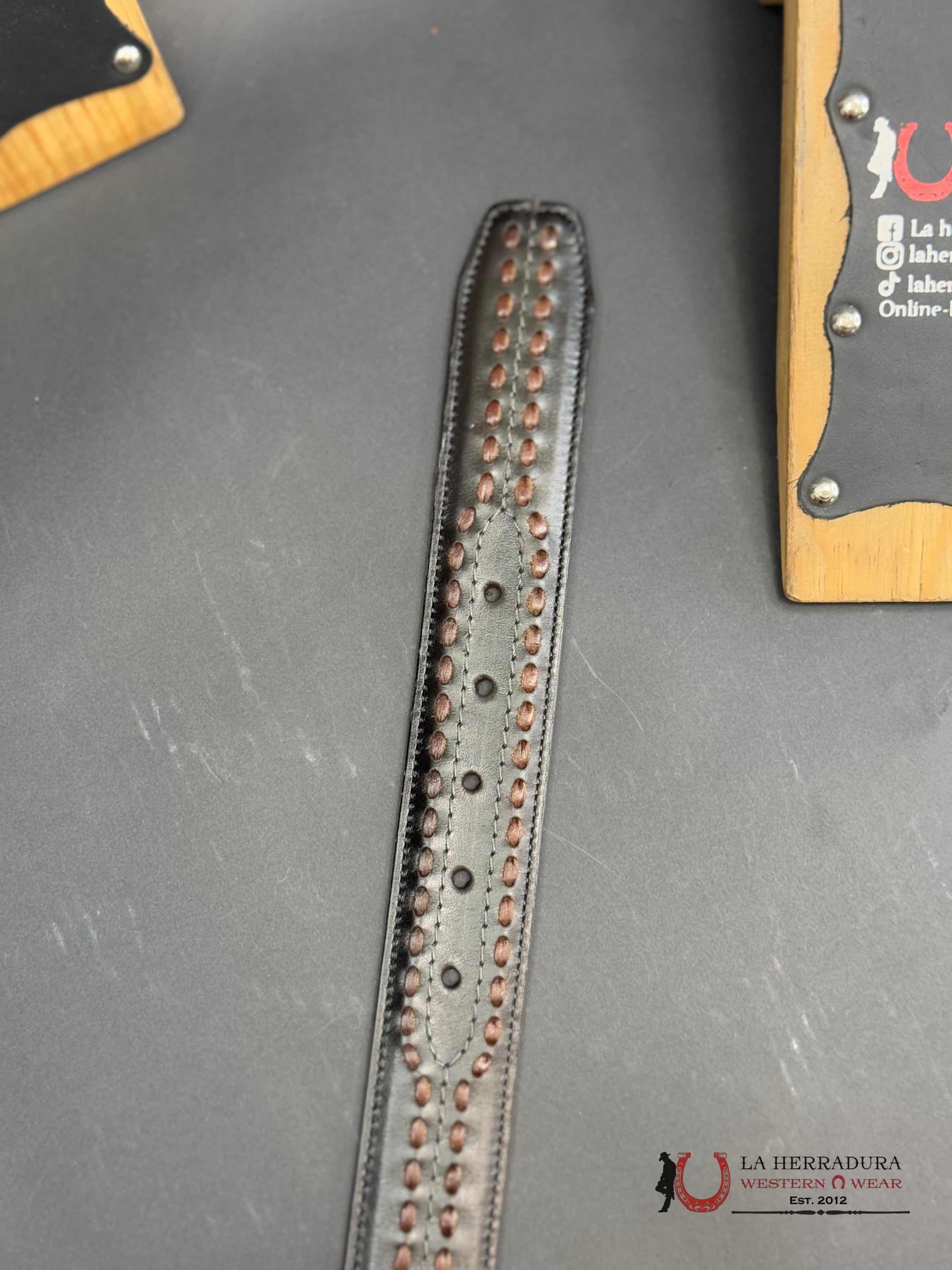 Cuadra Sillero Over Negro Belt Bc248 Cinturones Hombres