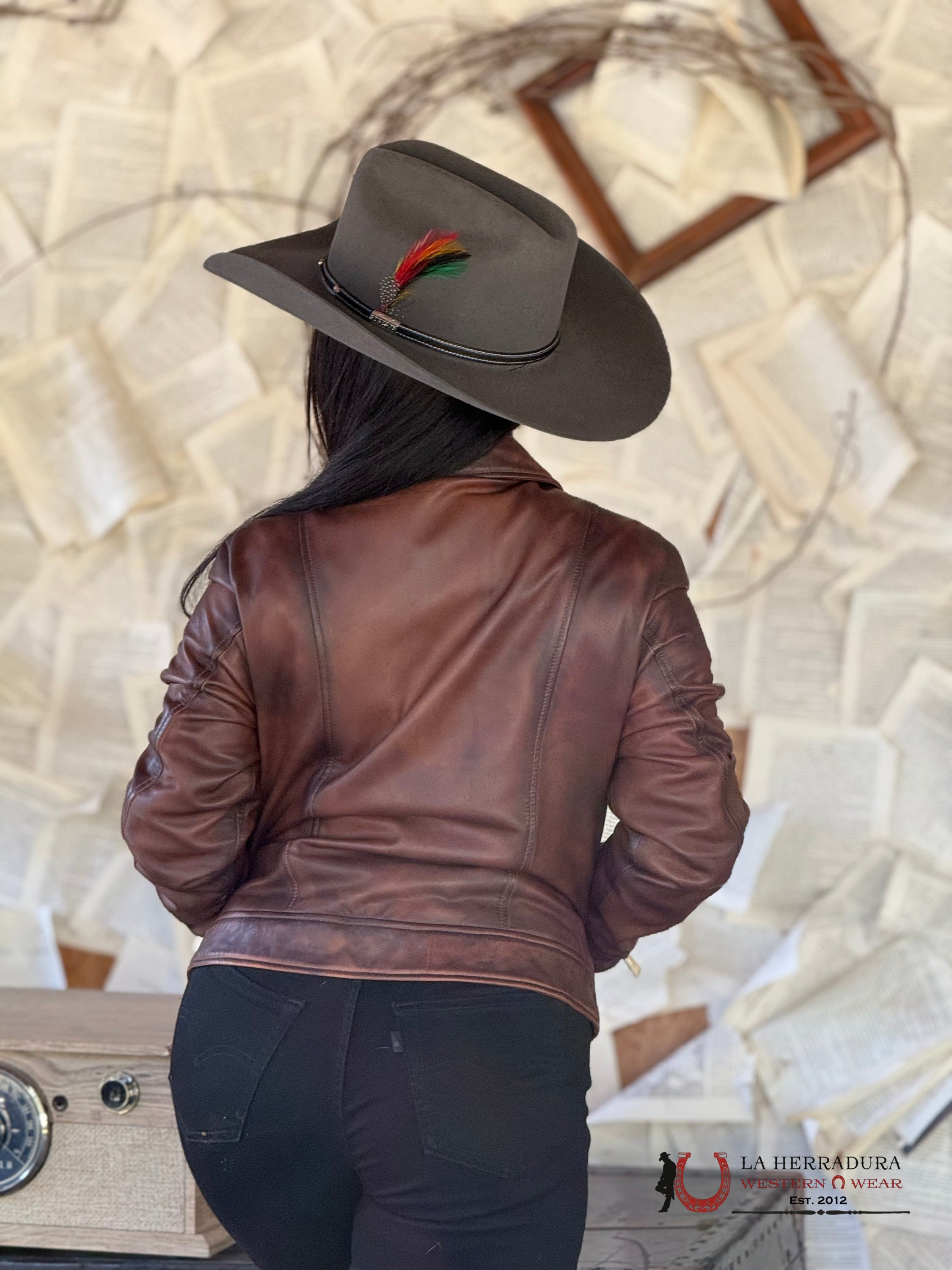 Cuadra Women Brown Leather Jacket Ropa Mujeres