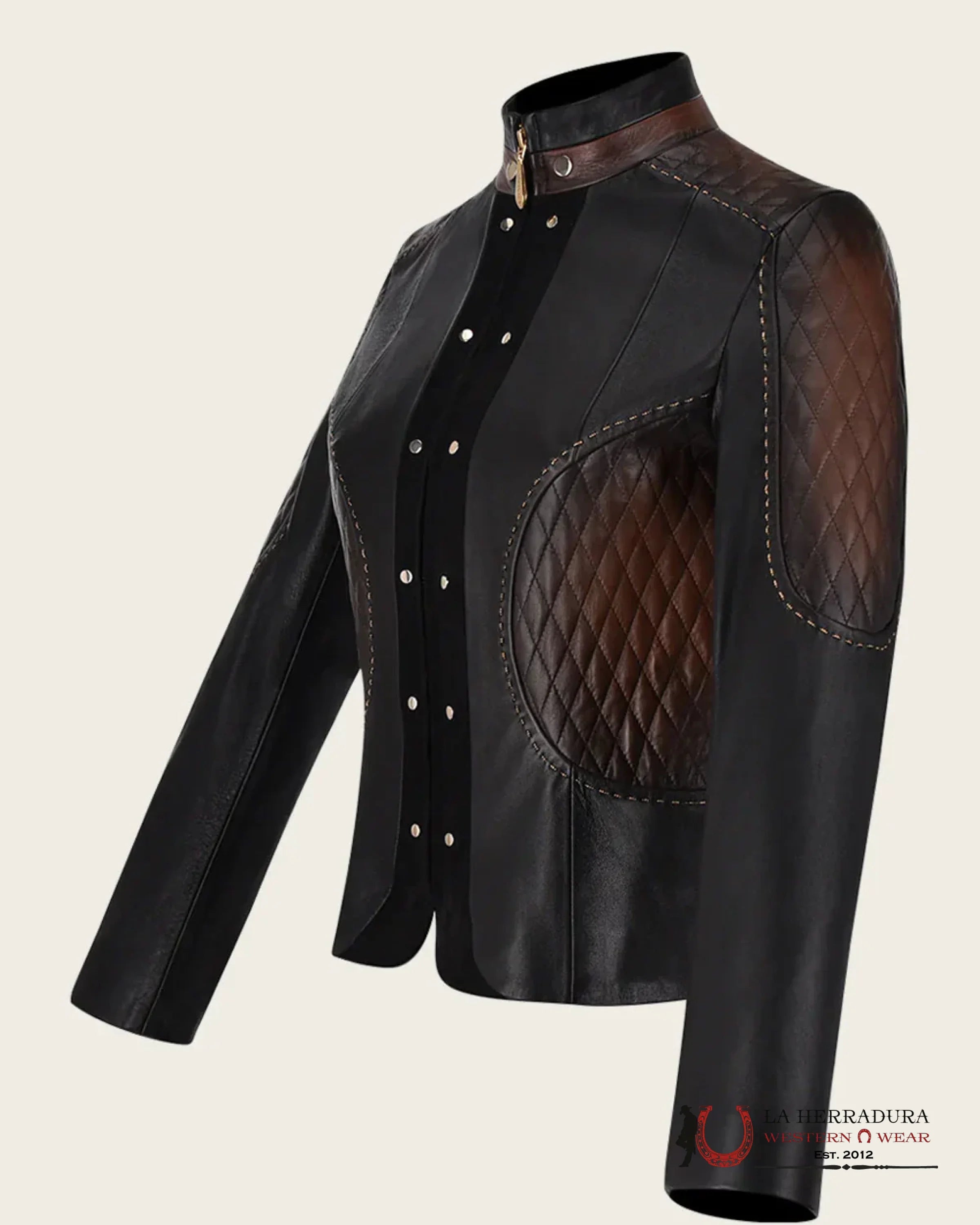 Cuadra Womens Brown Zipper Leather Jacket JC142 ROPA MUJERES