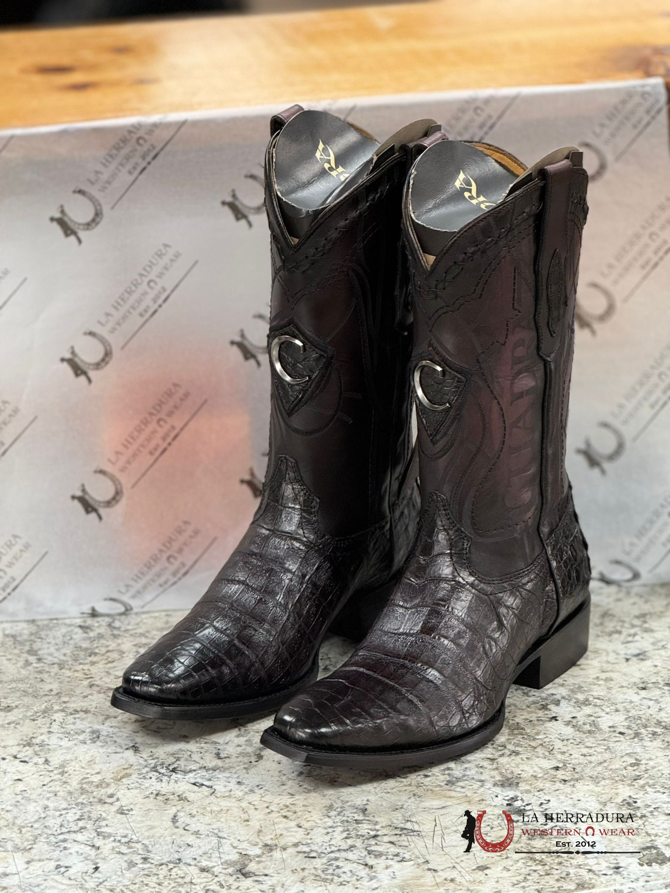 Cudra Boot Fuscus Lomo Belly Black Cherry French Toe Botas Hombres