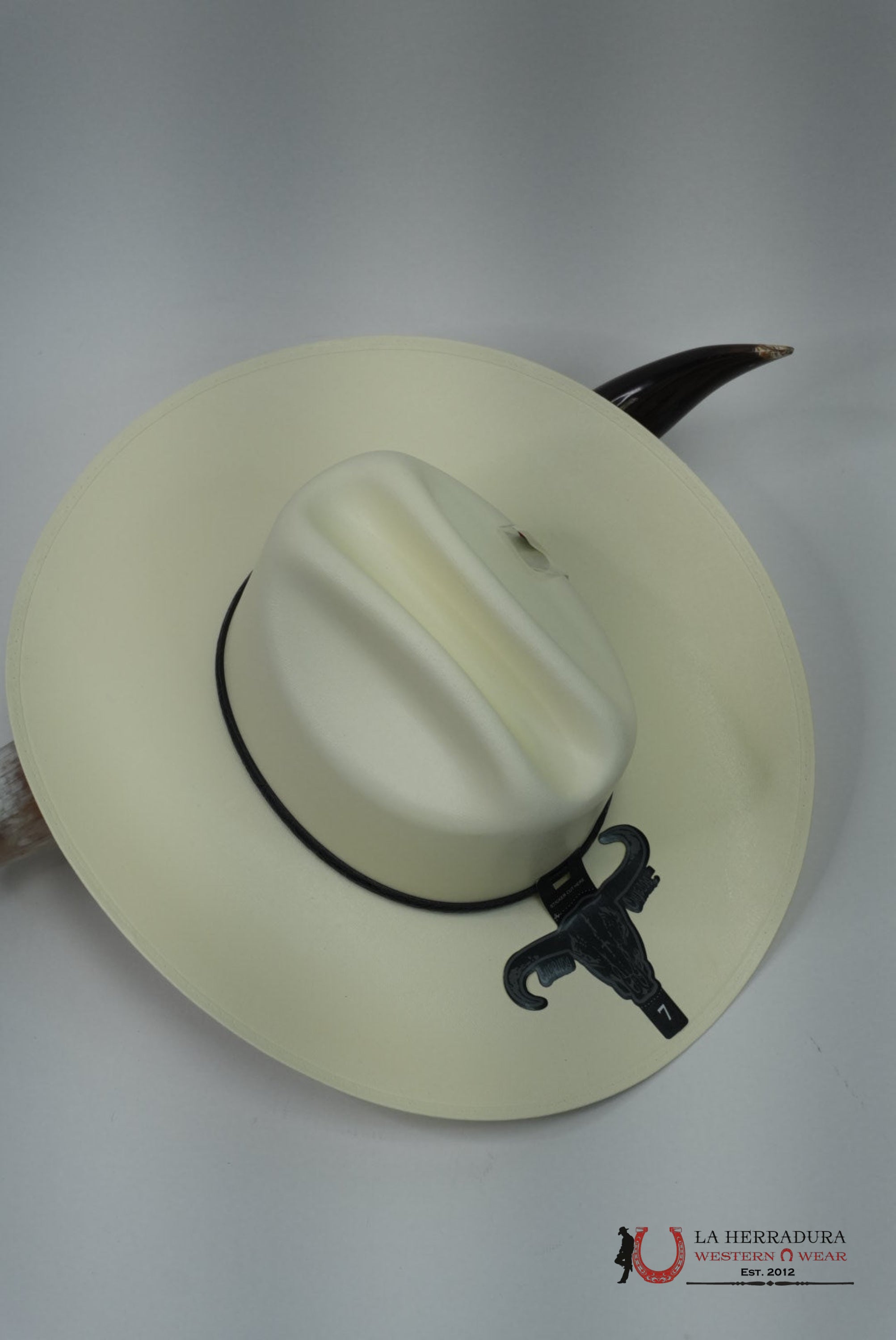 CUERNOS CHUECOS 5000X LIMITED EDITION STRAW HAT COPA CHICA ALA 4 PULGADAS TEJANA