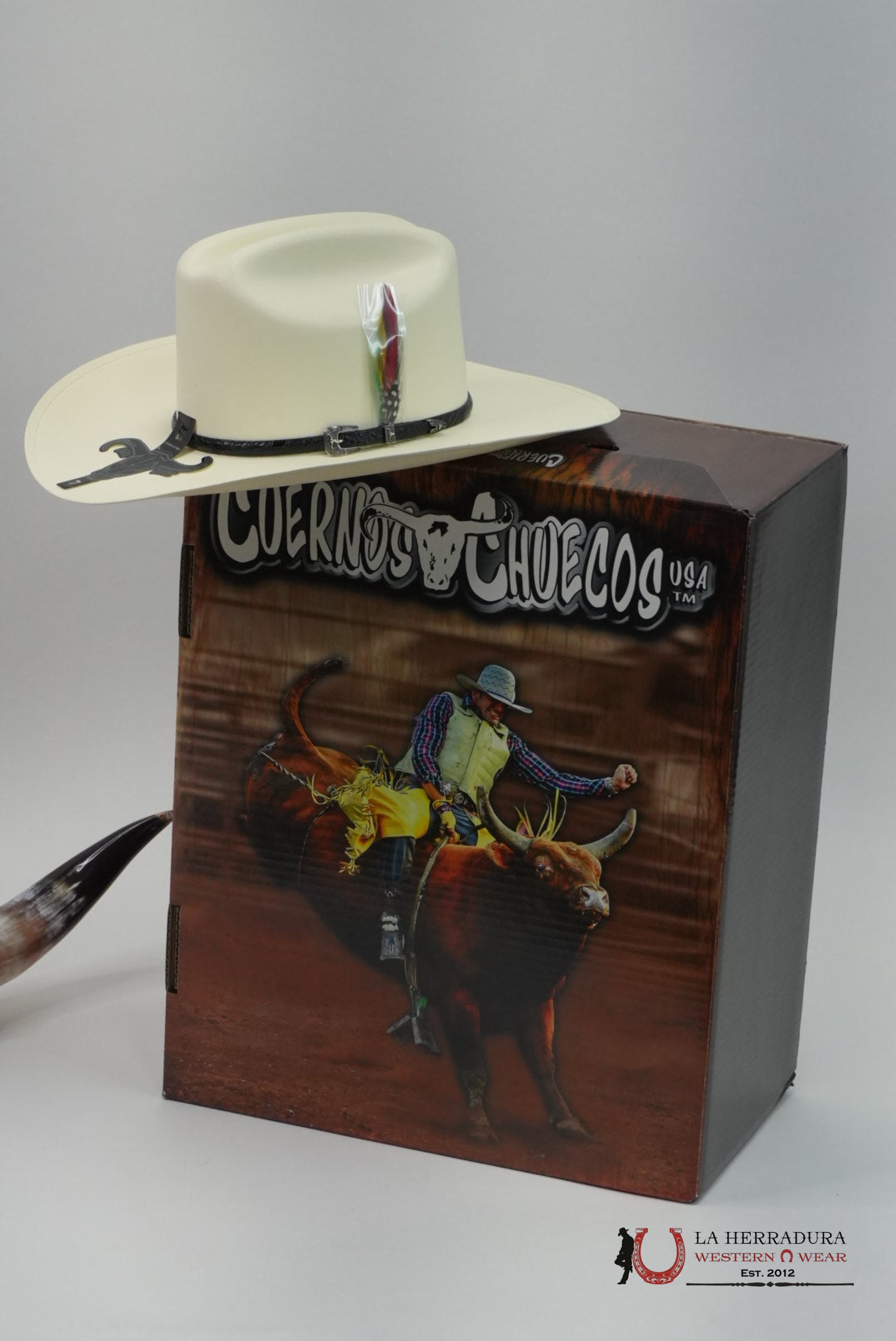 CUERNOS CHUECOS 5000X LIMITED EDITION STRAW HAT COPA CHICA ALA 4 PULGADAS TEJANA