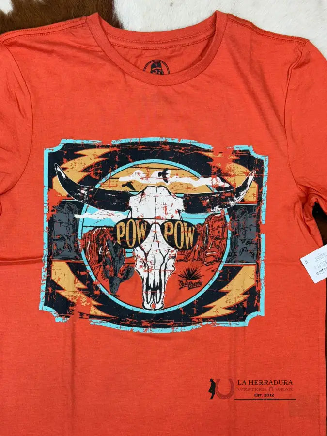 Dale Brisby X Rock&Roll Graphic Tee Burnt Orange Short Sleeve T-Shirt Ropa Hombres