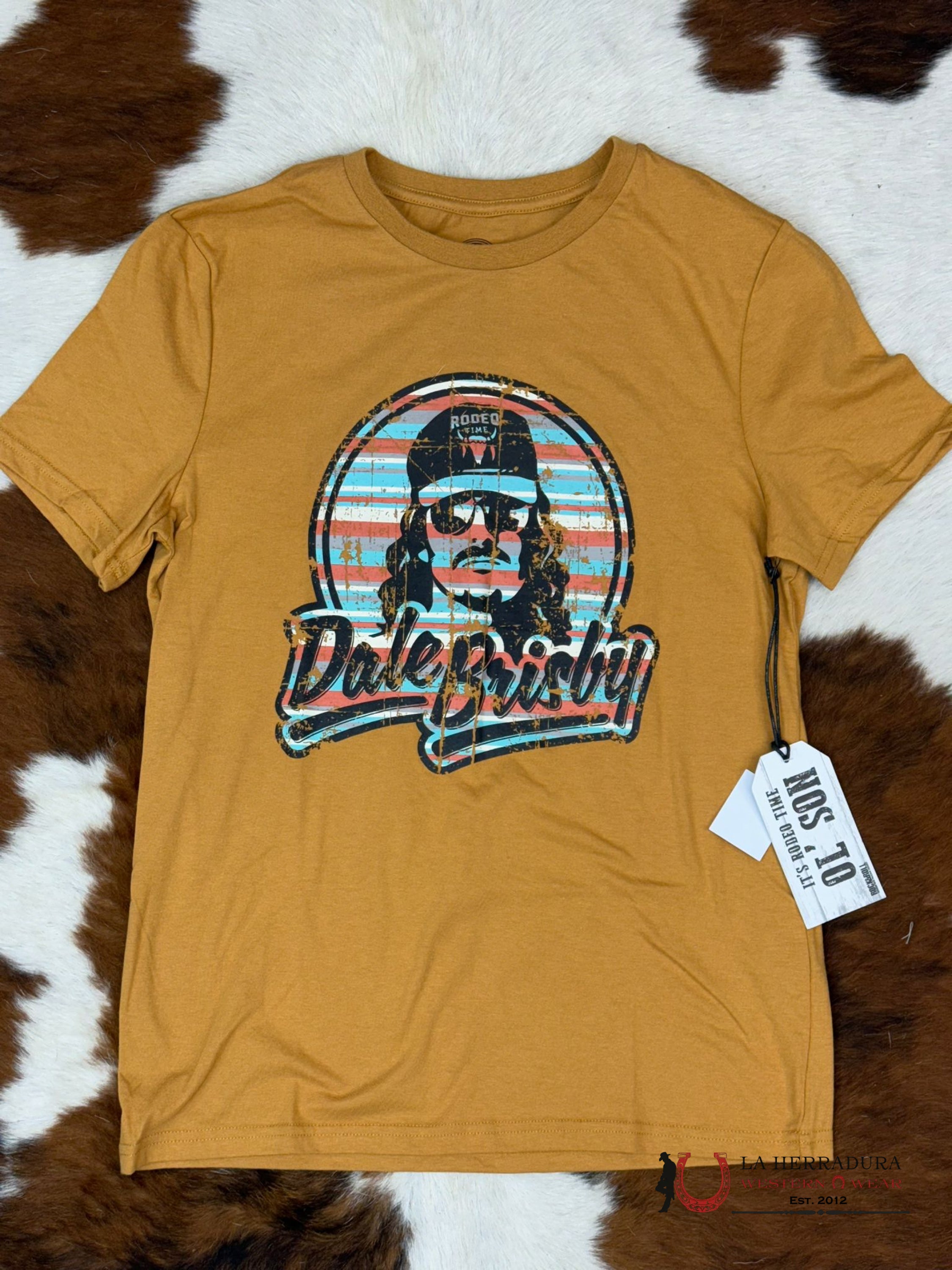 Dale Brisby X Rock&Roll Graphic Tee Mustard Short Sleeve T-Shirt Ropa Hombres