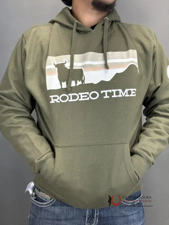 Dalebrisly Sweatershirt Printed Rodeo Time Green Ropa Hombres