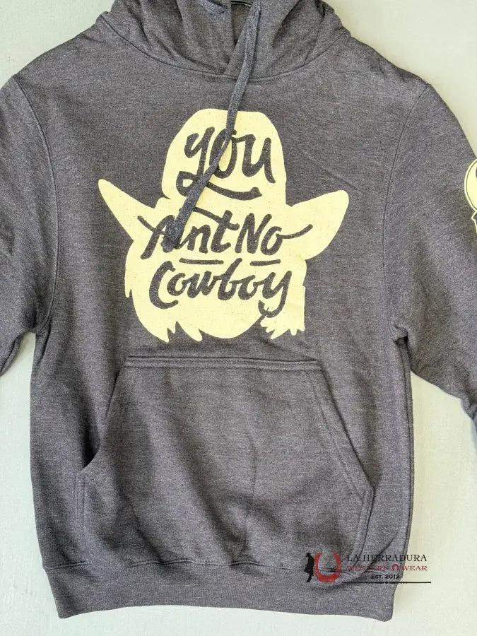 Dalebrisly Sweatershirt Printed You Not Cowboy Grey Ropa Hombres