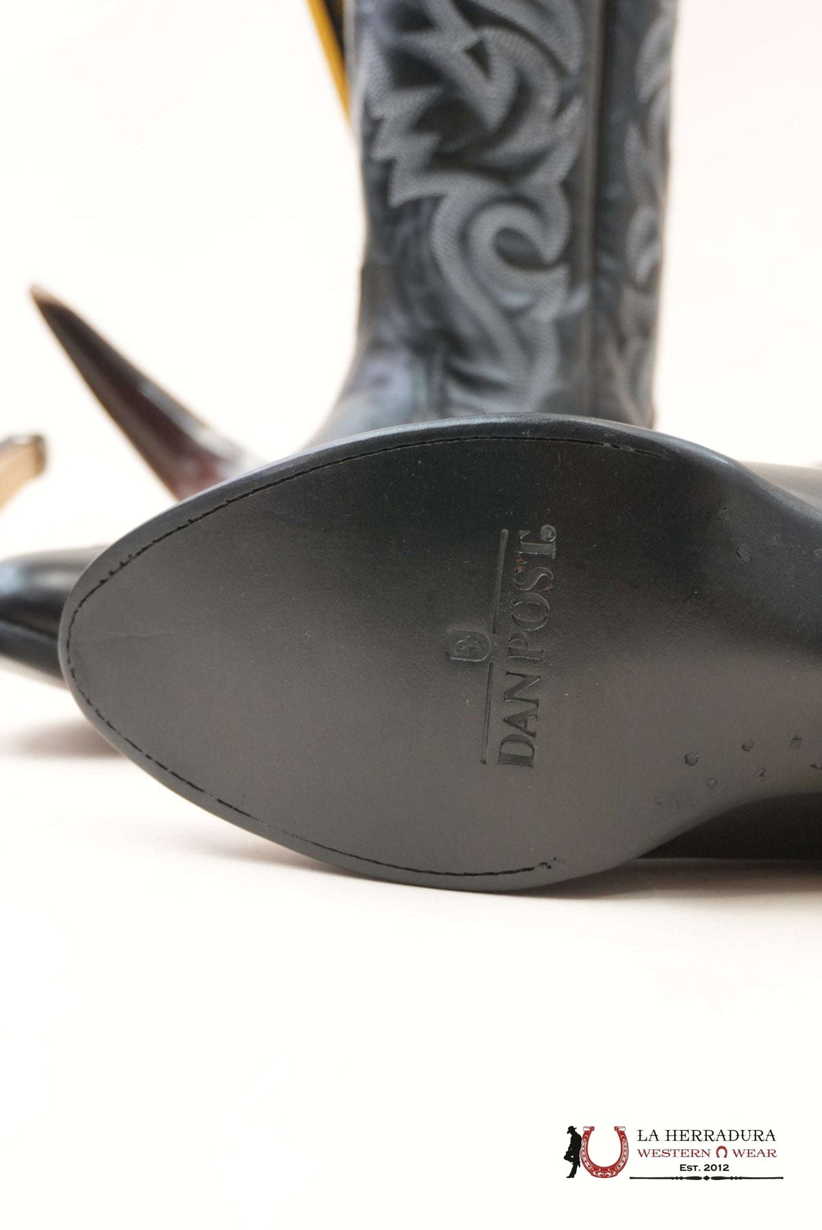 DAN POST BLACK MIGNON CORONA ROUND TOE BOOT MENS DP2110R  display picture 1