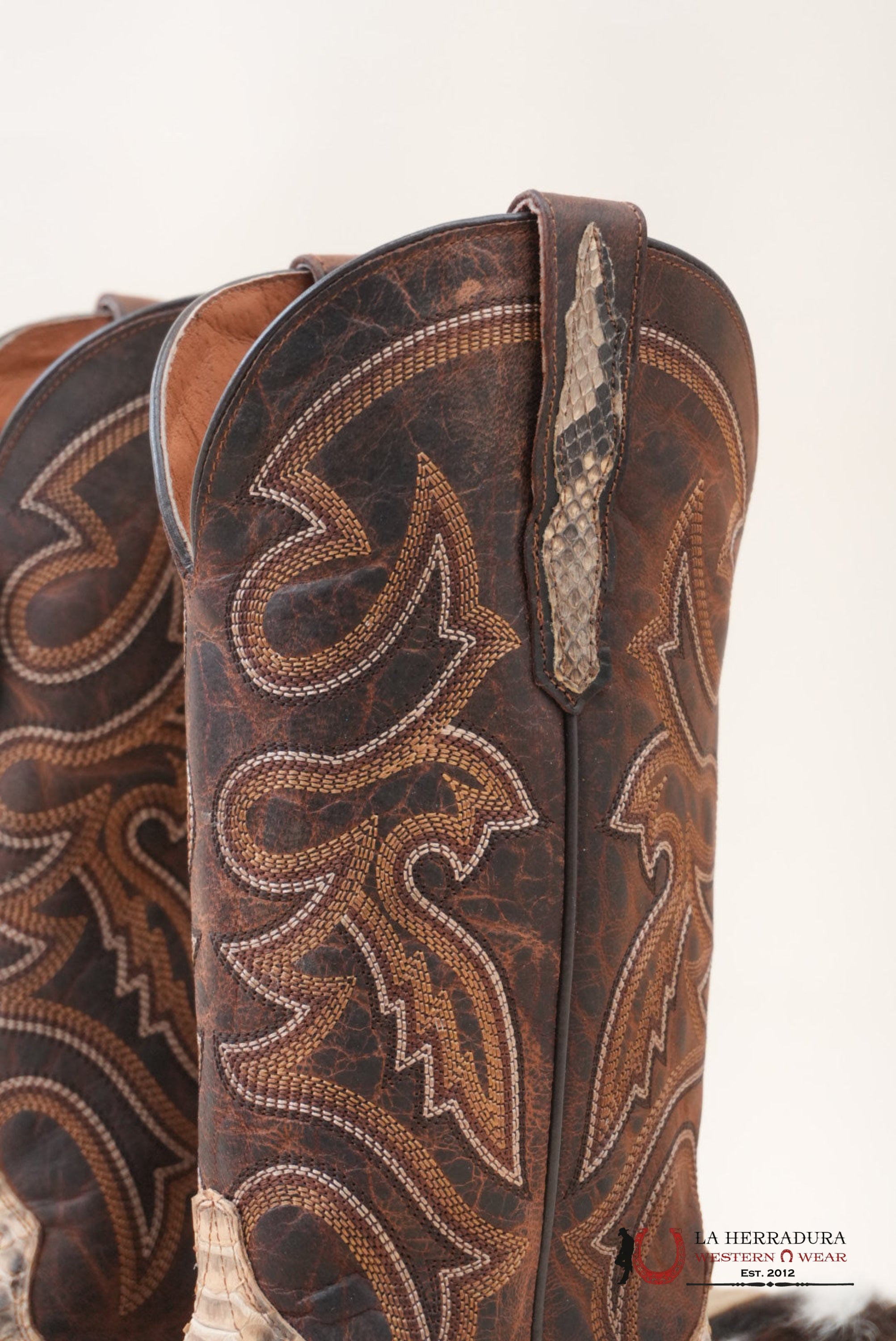 DAN POST SAND/BROWN PYTHON STRURGIS BOOT MENS BOTAS MUJERES