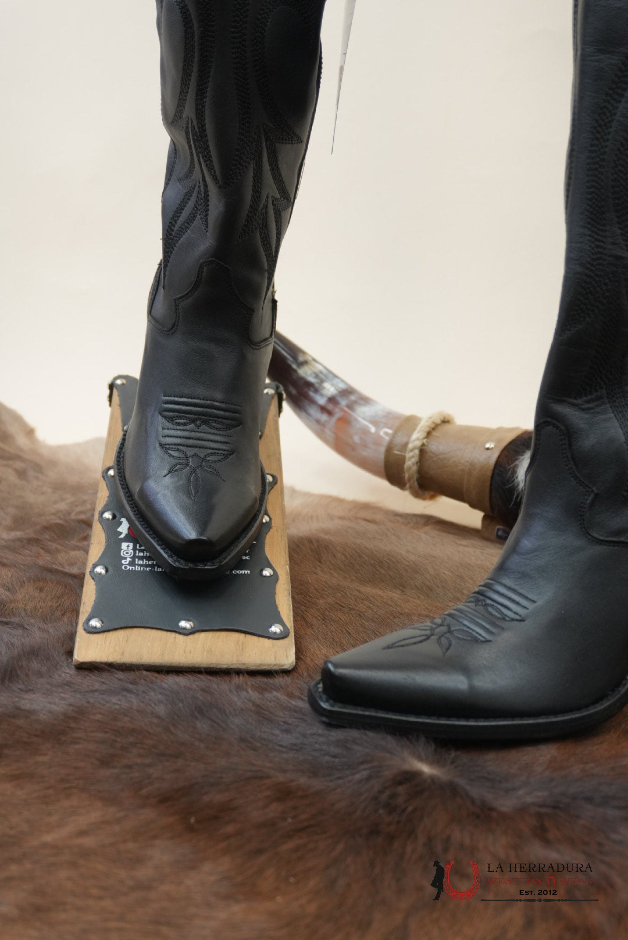 DAN POST JILTED BLACK LEGIT LEATHER SNIP TOE TALL BOOT WOMEN BOTAS MUJERES