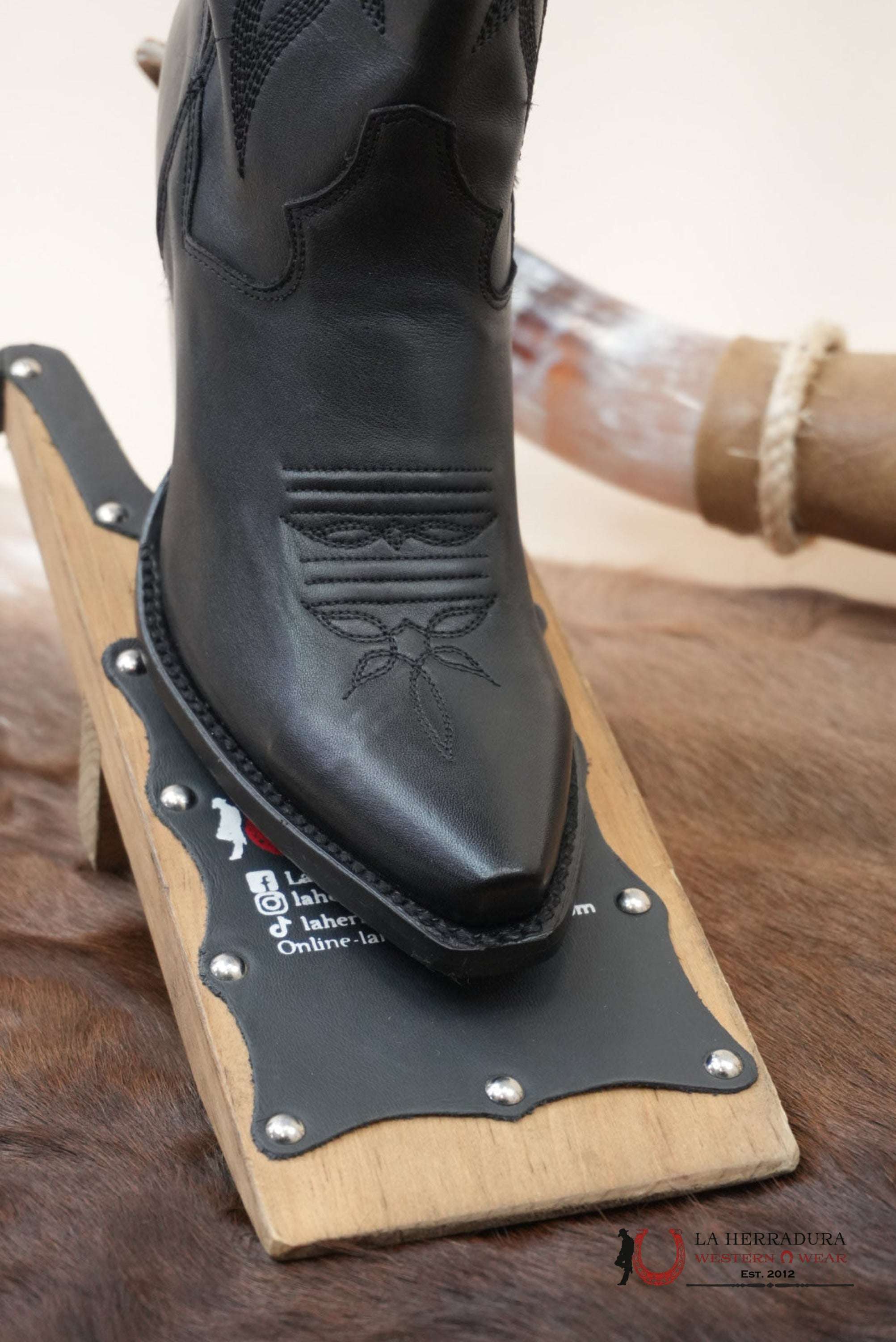 DAN POST TALL BOOT JILTED BLACK LEGIT LEATHER SNIP TOE -DP3789