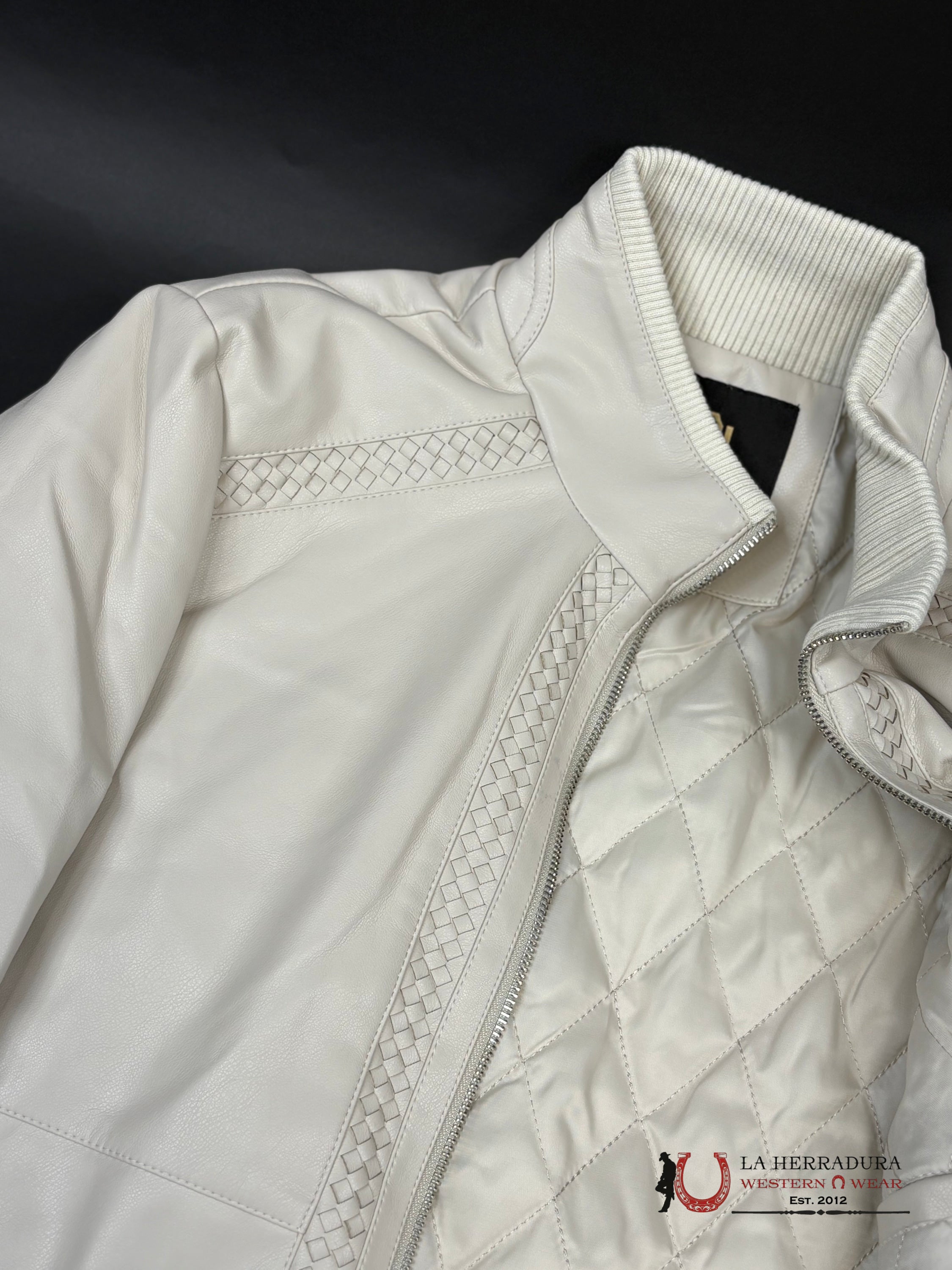 De-Niko Bone Imt. Leather Jacket Ropa Hombres