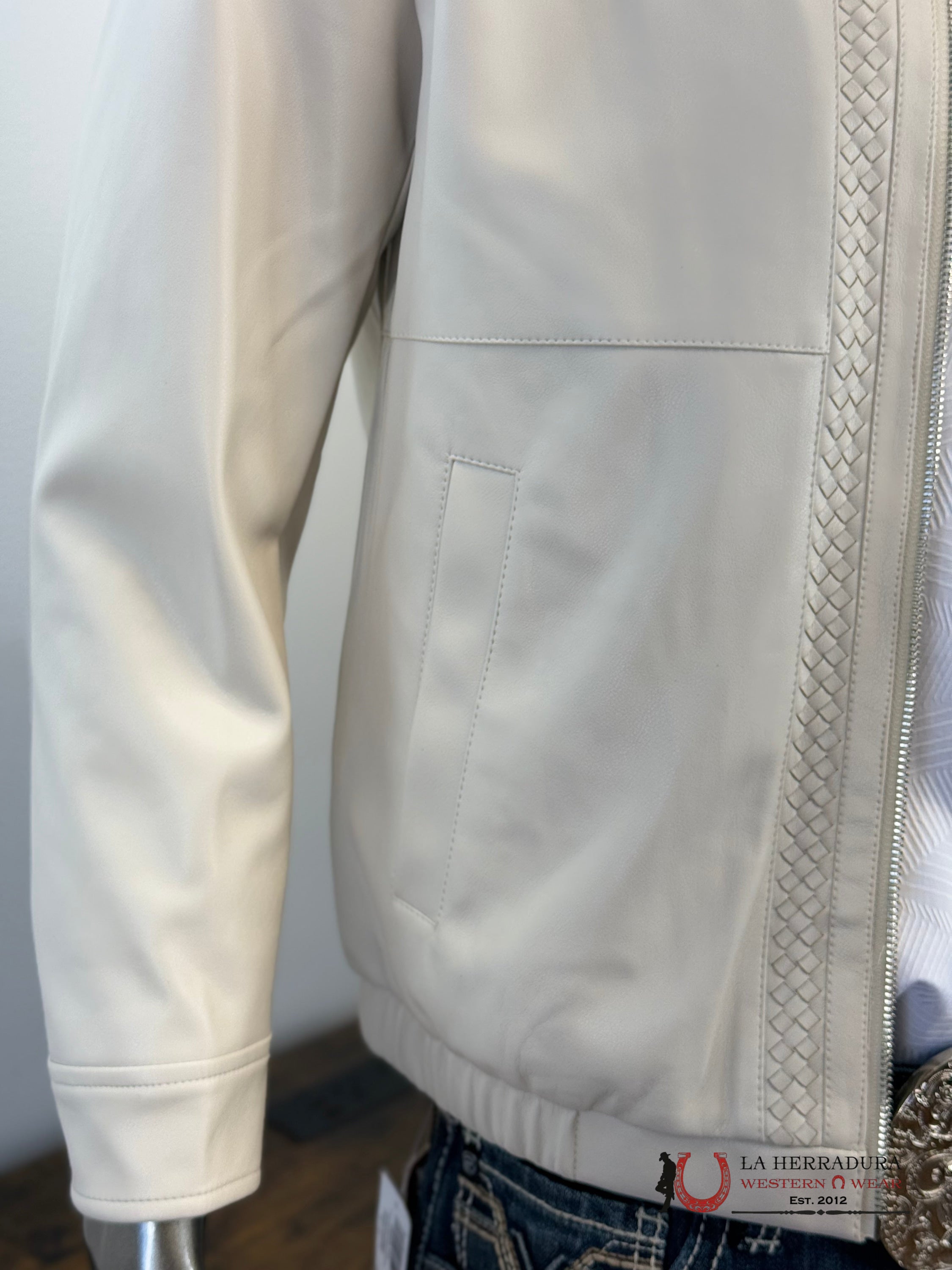 De-Niko Bone Imt. Leather Jacket Ropa Hombres