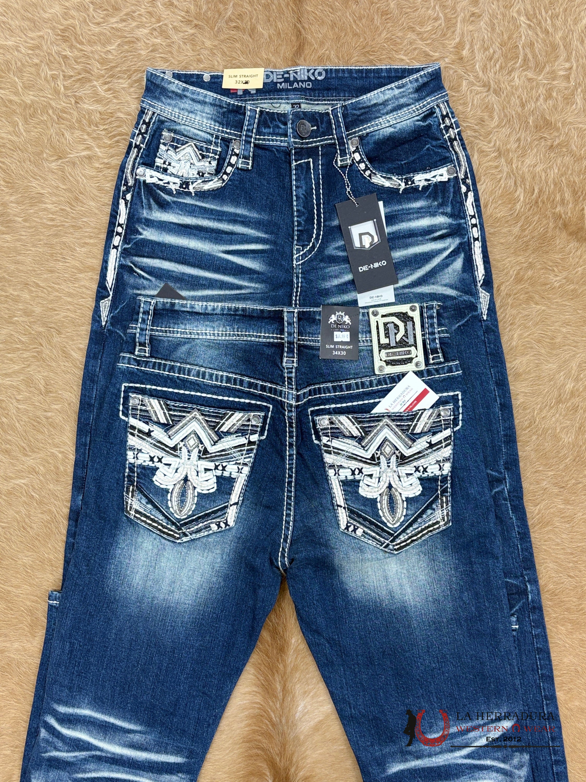 DE NIKO MENS JEAN SLIM STRAIGHT- DN-034 ROPA HOMBRES