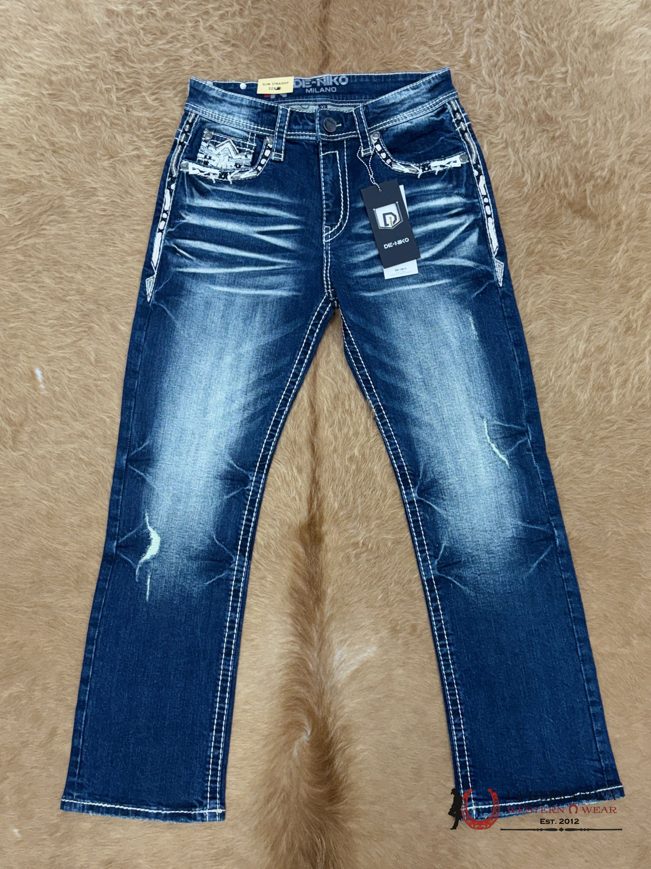 DE NIKO MENS JEAN SLIM STRAIGHT- DN-034 ROPA HOMBRES