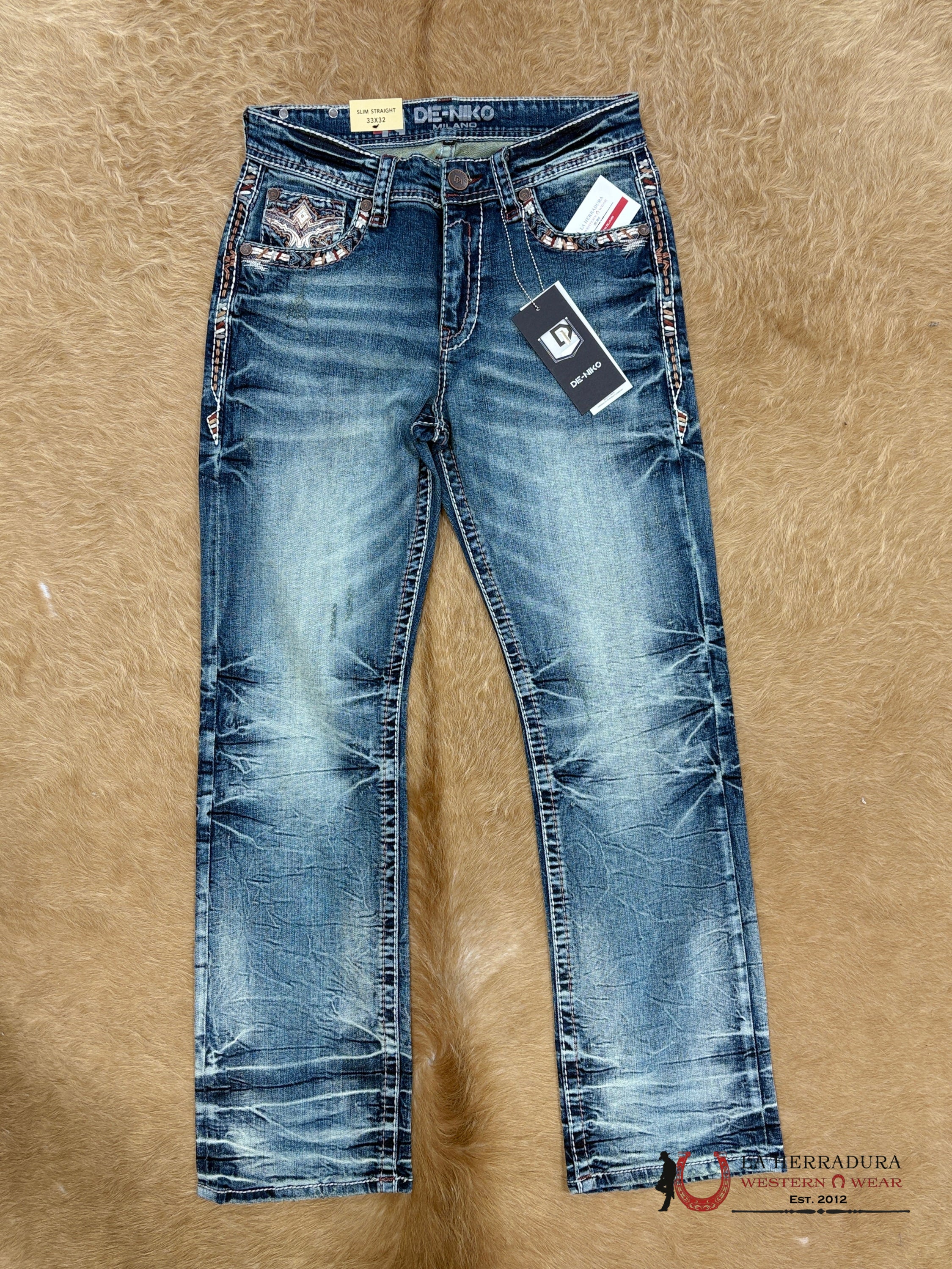 DE NIKO MENS JEAN SLIM STRAIGHT- DN-043 ROPA HOMBRES