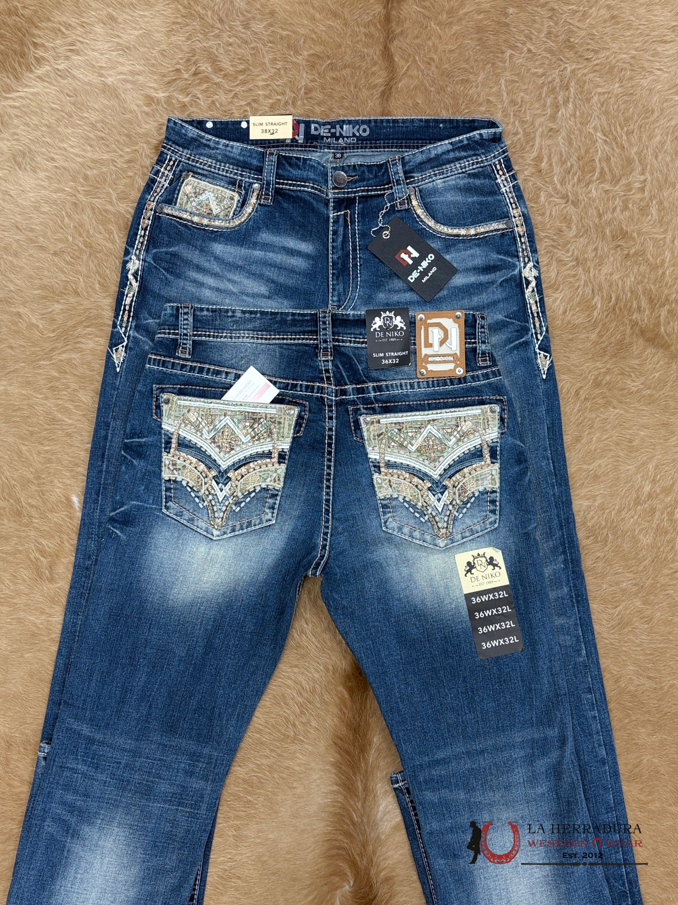 DE NIKO MENS JEANS SLIM STRAIGHT- DN-021 ROPA HOMBRES