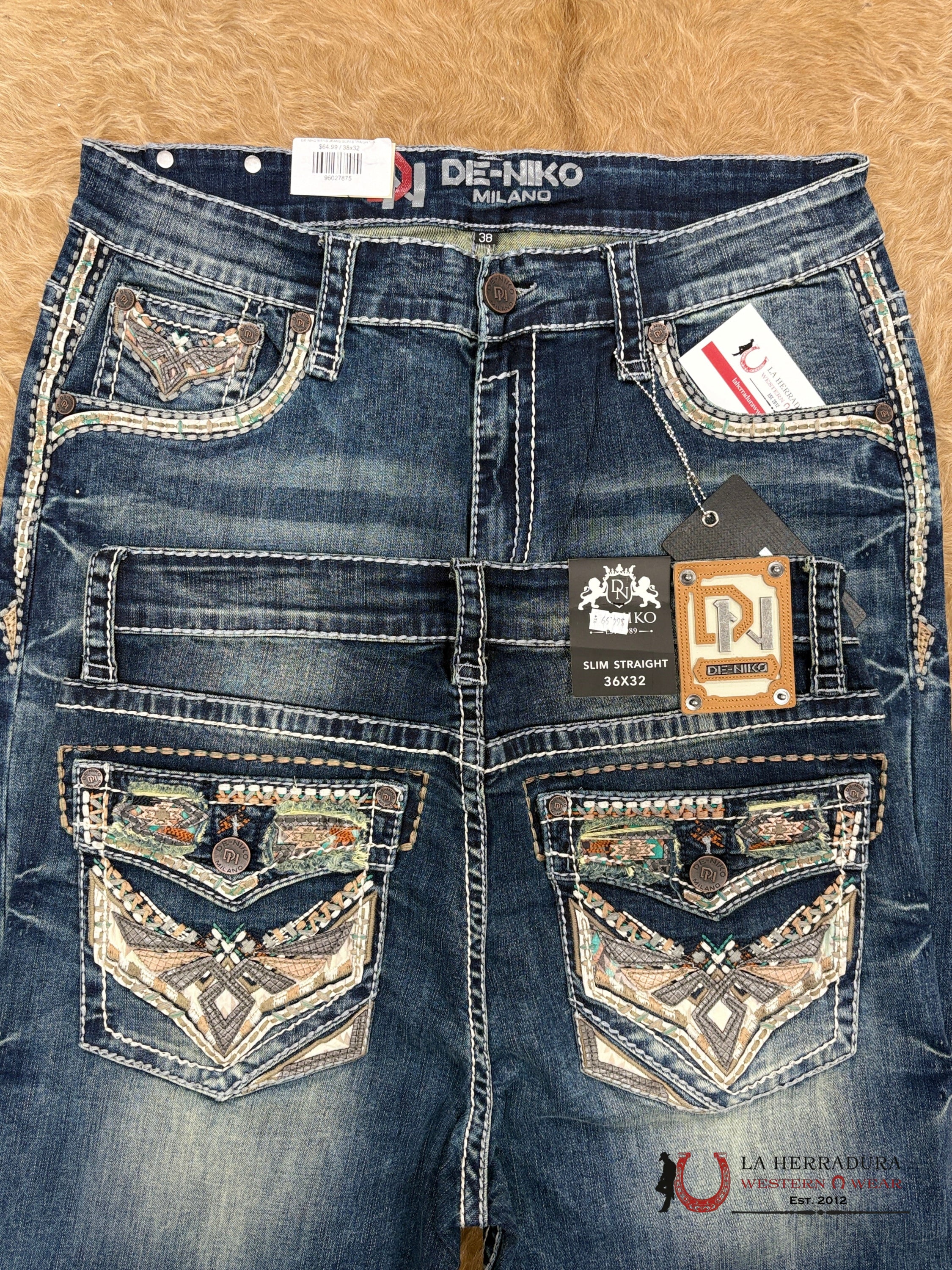 DE NIKO MENS JEANS SLIM STRAIGHT- DN-023 ROPA HOMBRES