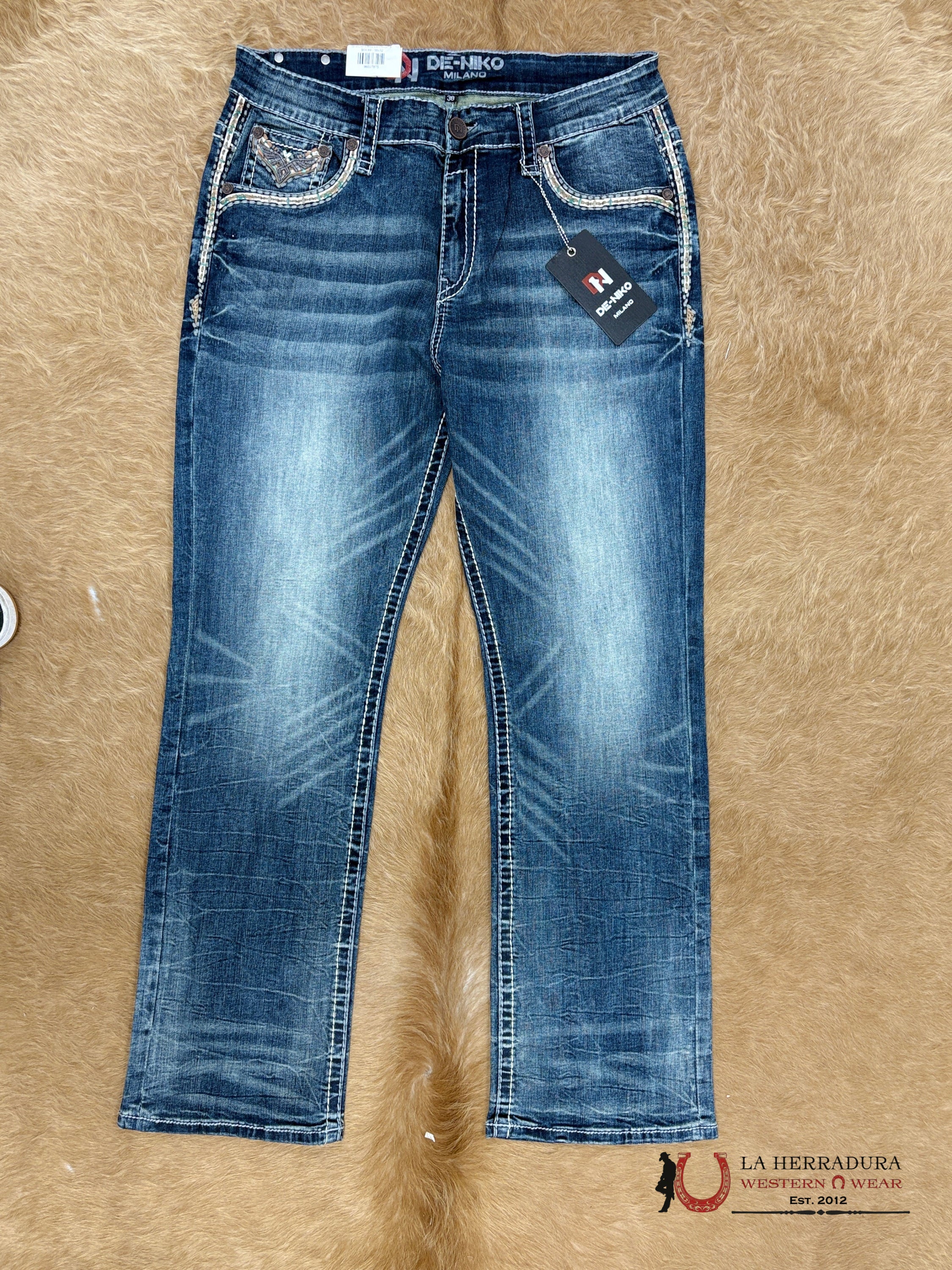 DE NIKO MENS JEANS SLIM STRAIGHT- DN-023 ROPA HOMBRES