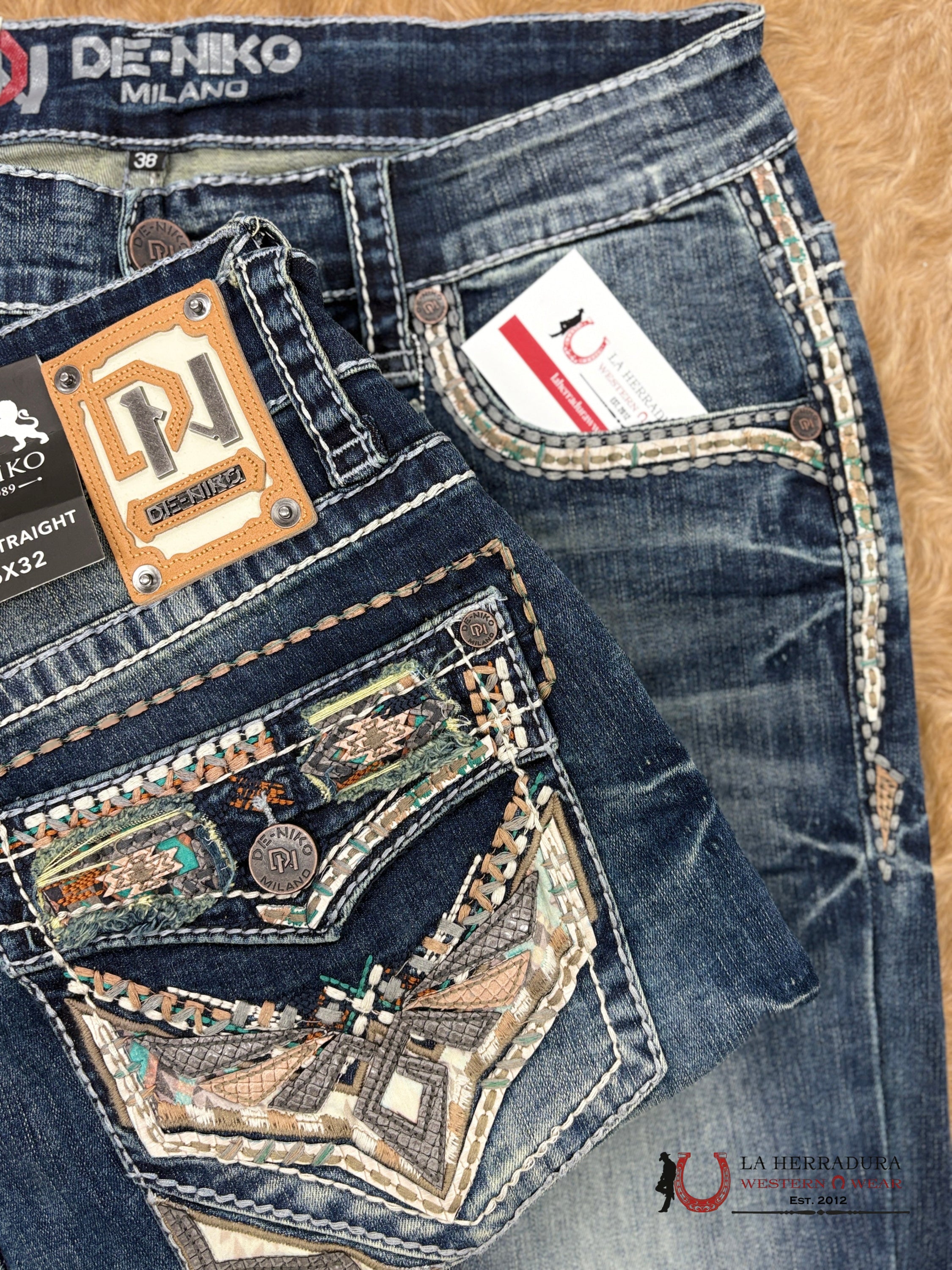 DE NIKO MENS JEANS SLIM STRAIGHT- DN-023 ROPA HOMBRES