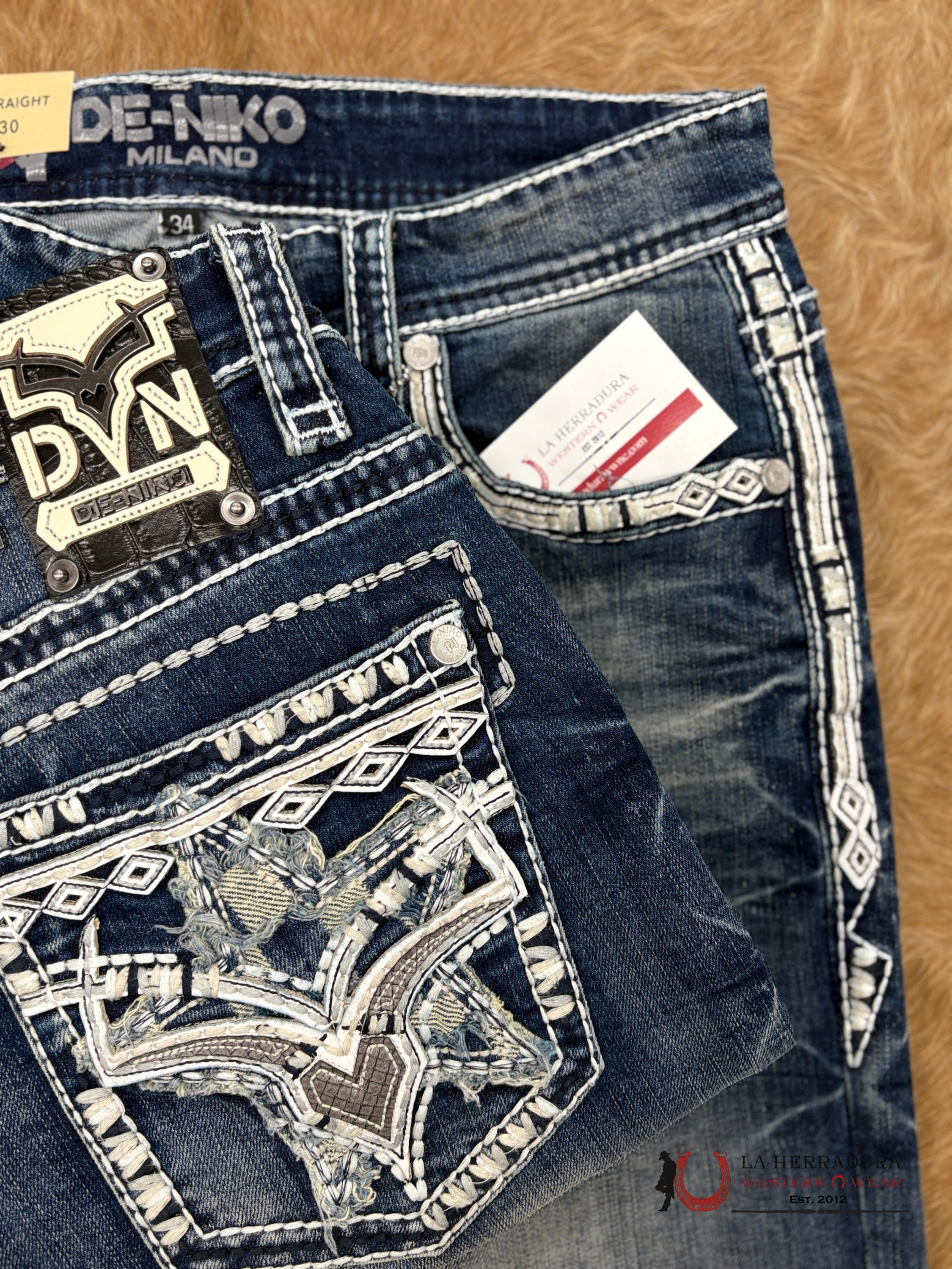 DE NIKO MENS JEANS SLIM STRAIGHT- DN-045 ROPA HOMBRES