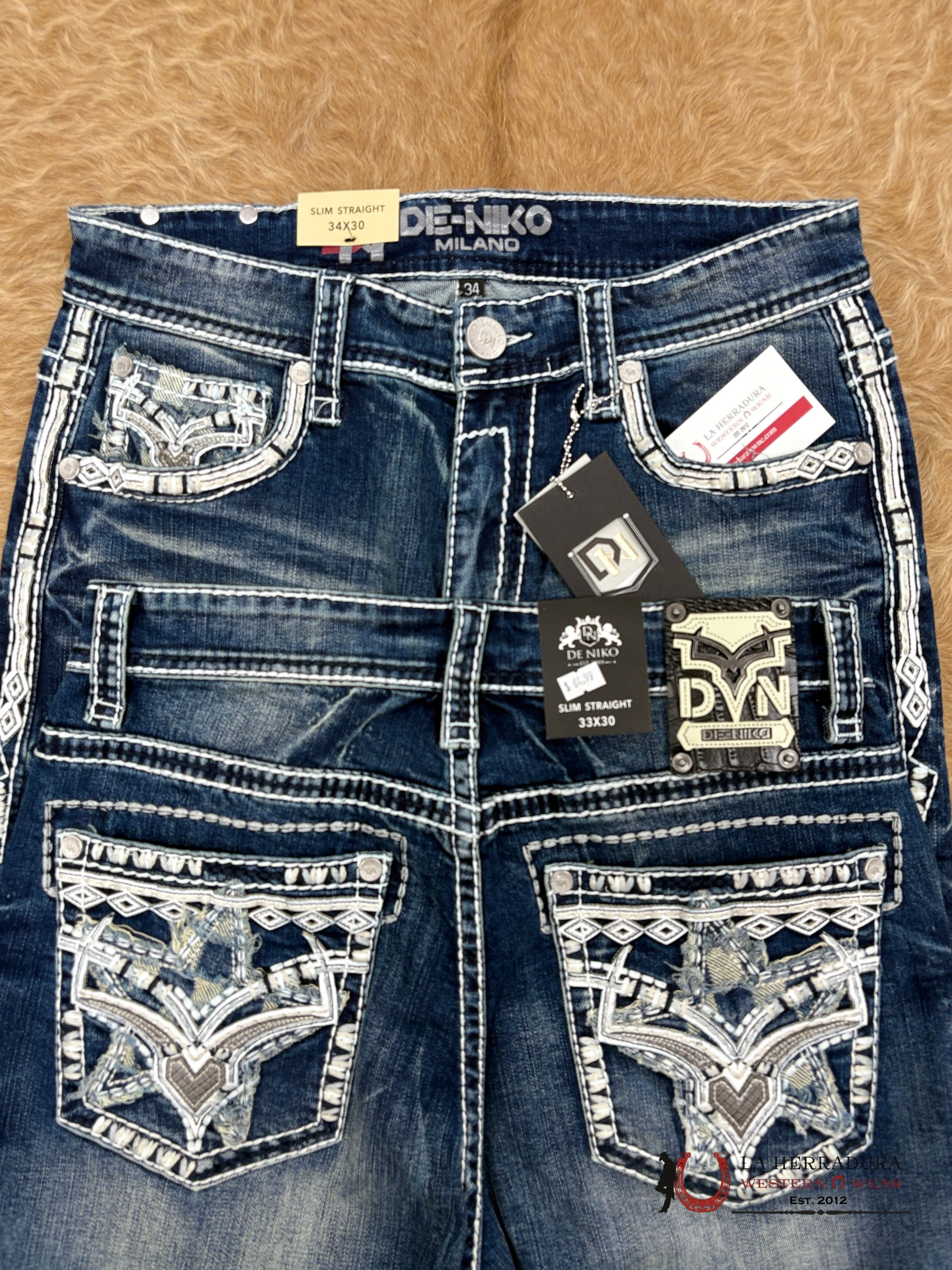 DE NIKO MENS JEANS SLIM STRAIGHT- DN-045 ROPA HOMBRES