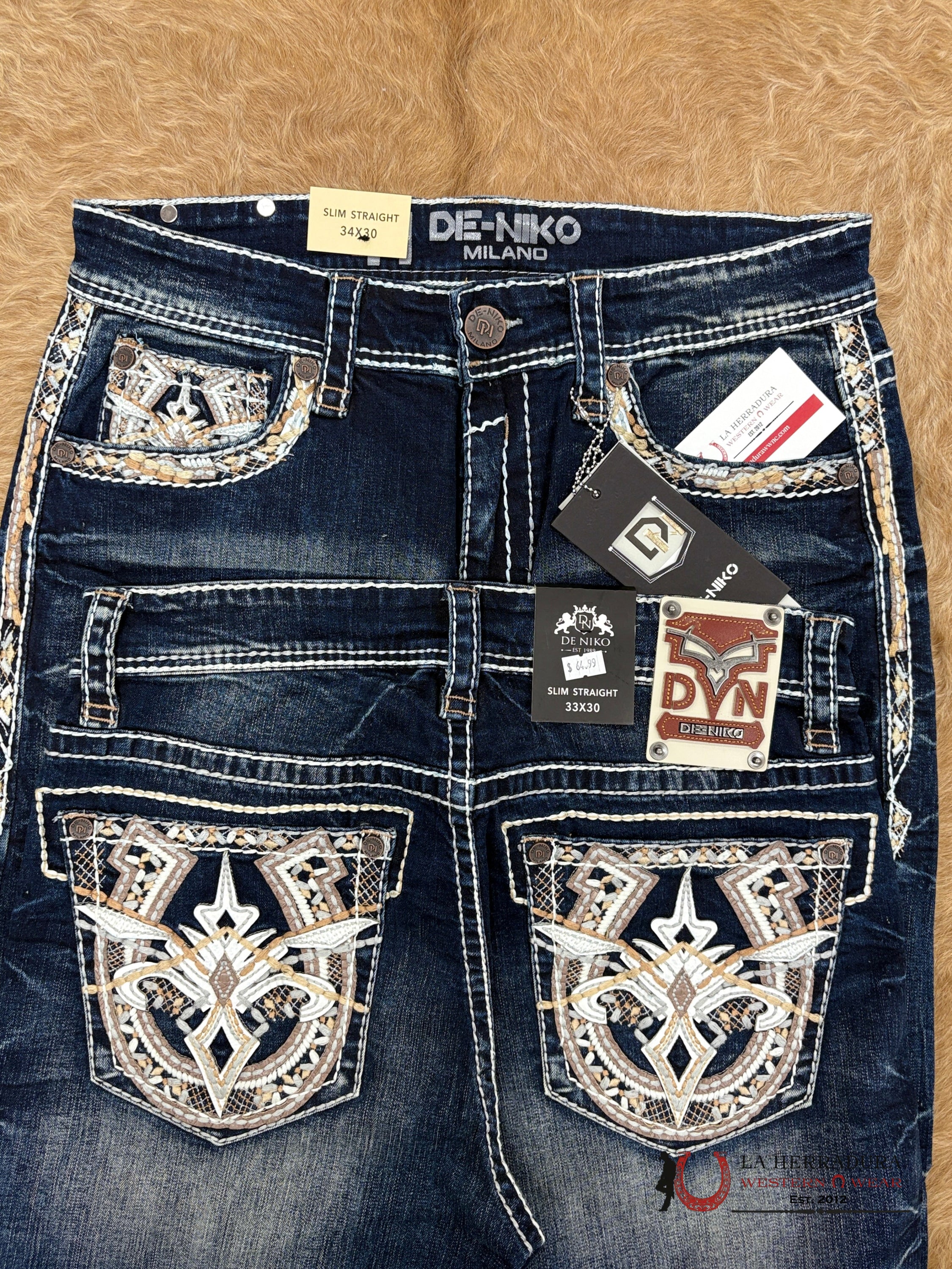 DE NIKO MENS JEANS SLIM STRAIGHT- DN-046 ROPA HOMBRES