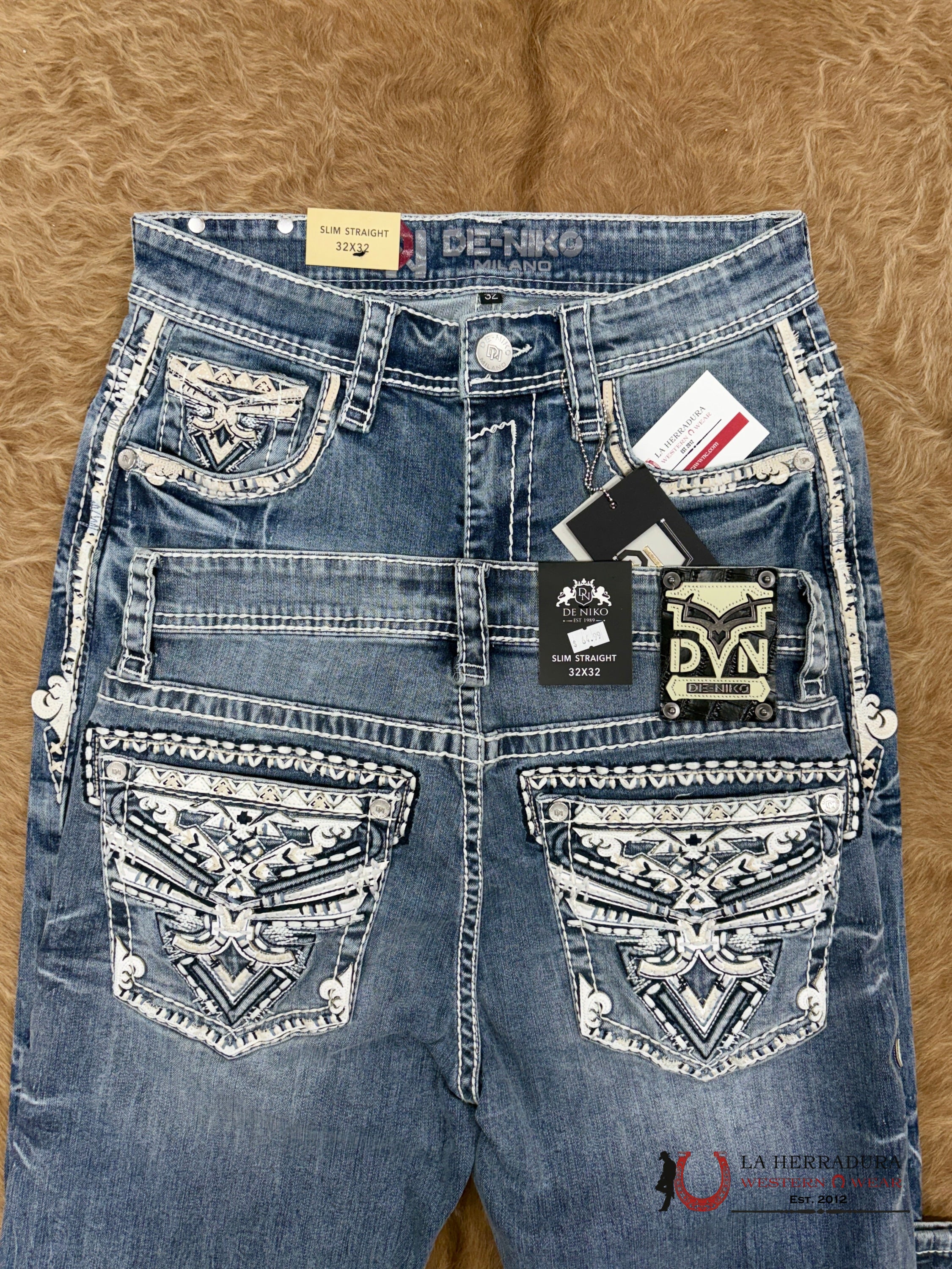 DE NIKO MENS JEANS SLIM STRAIGHT- DN-053 ROPA HOMBRES