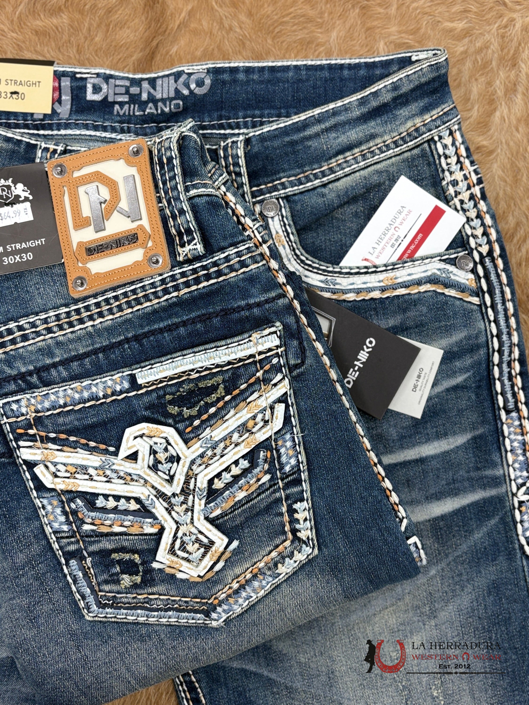 DE NIKO MENS JEANS SLIM STRAIGHT- DN-A011 ROPA HOMBRES