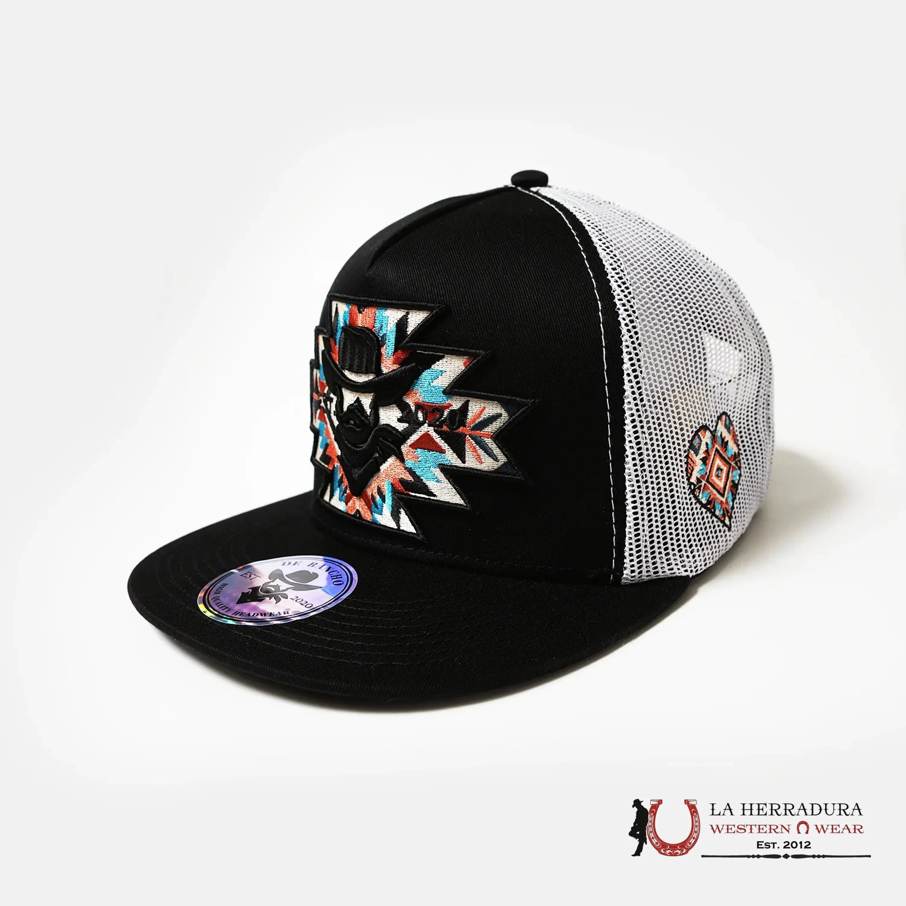 DE RANCHO BLACK Style 2011 blaco con negro hat CAPS MENS GORRAS HOMBRES