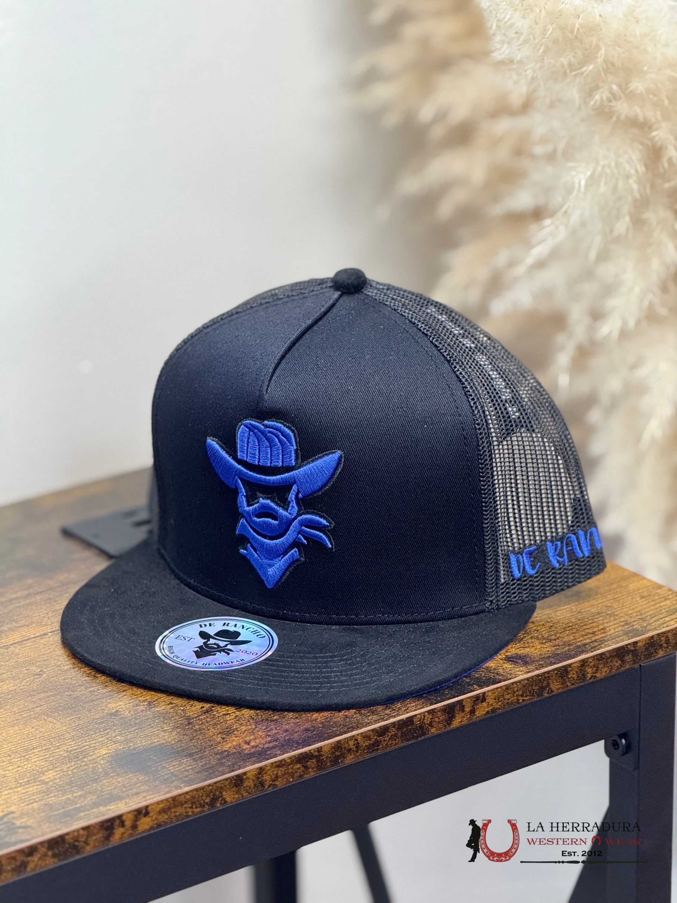 DE RANCHO BLACK Style 202 azul hat CAPS MENS GORRAS HOMBRES