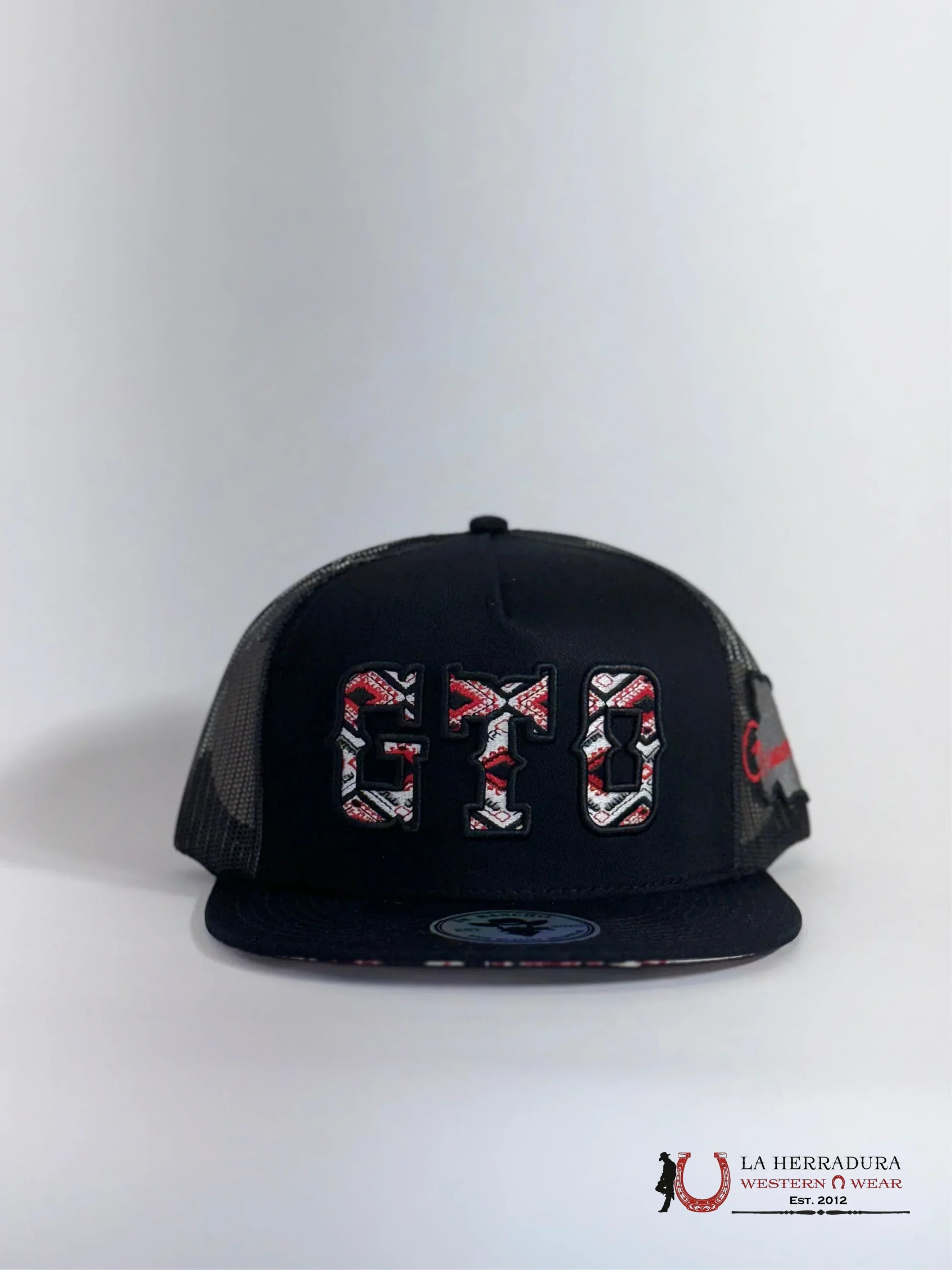 DE RANCHO BLACK Style 2021 GTO de negro con rojo HAT CAPS MENS GORRAS HOMBRES