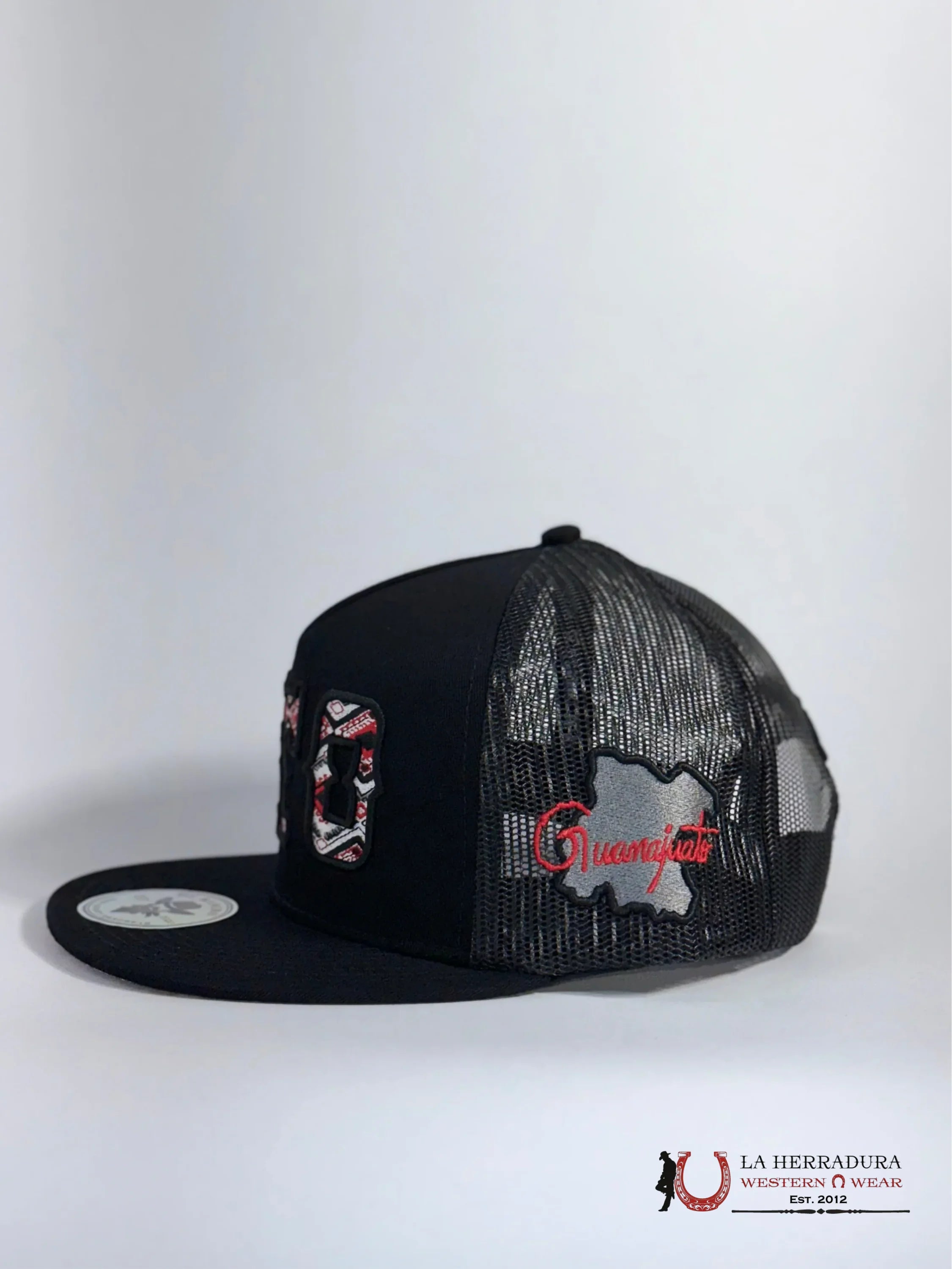 DE RANCHO BLACK Style 2021 GTO de negro con rojo HAT CAPS MENS GORRAS HOMBRES