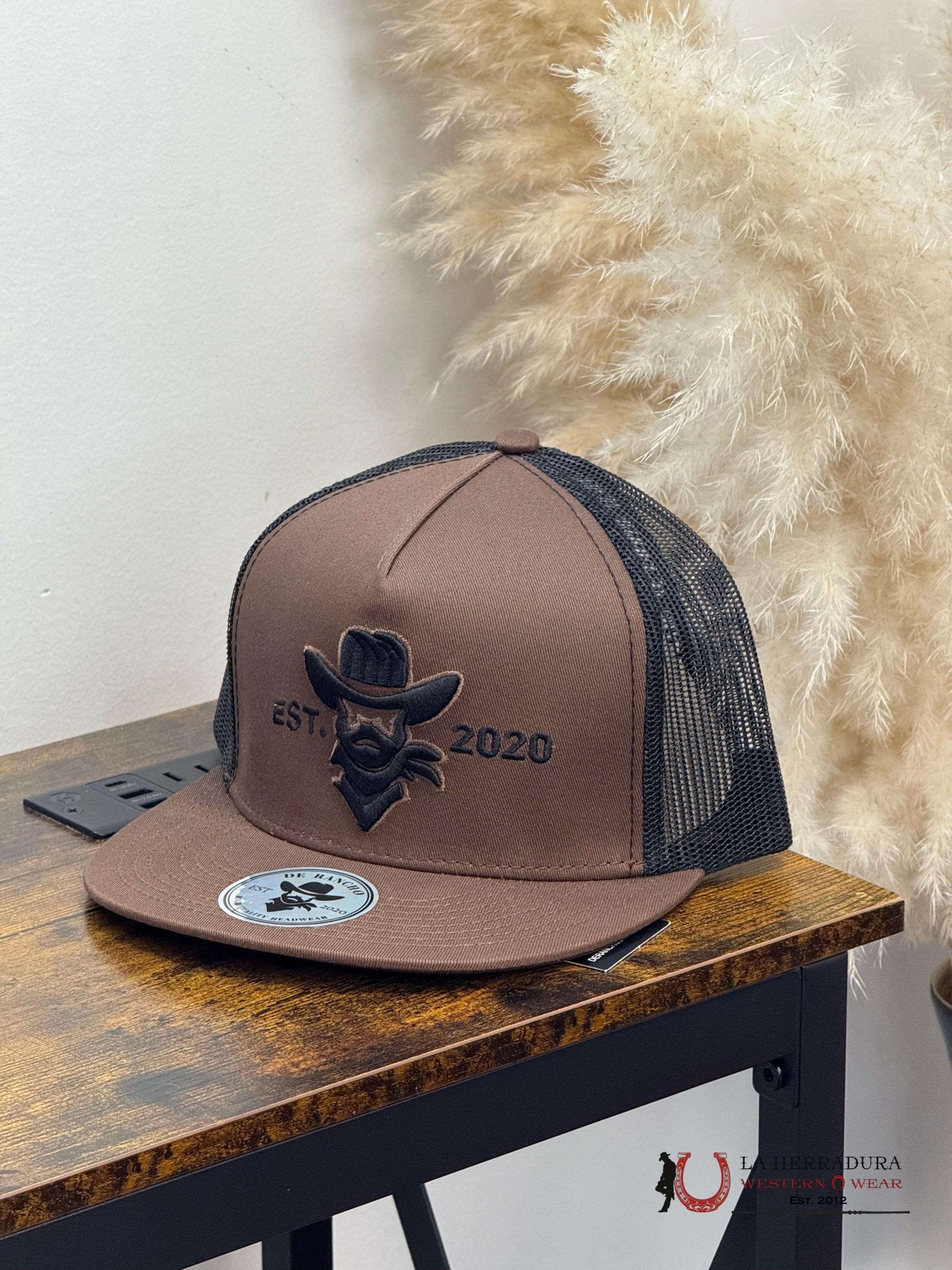 DE RANCHO BLACK Style 206 cafe con negro hat CAPS MENS GORRAS HOMBRES