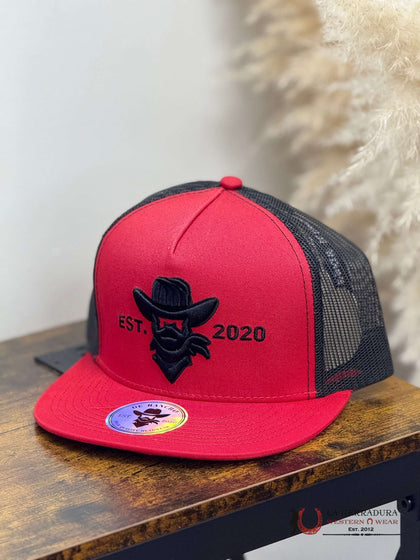 DE RANCHO BLACK Style 208 rojo con negro HAT