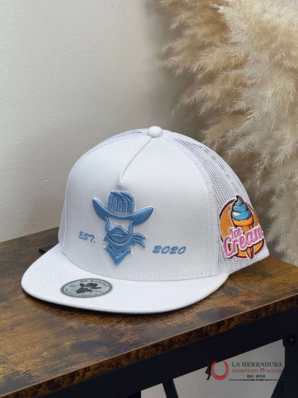 DE RANCHO WHITE Style 201 azul HAT