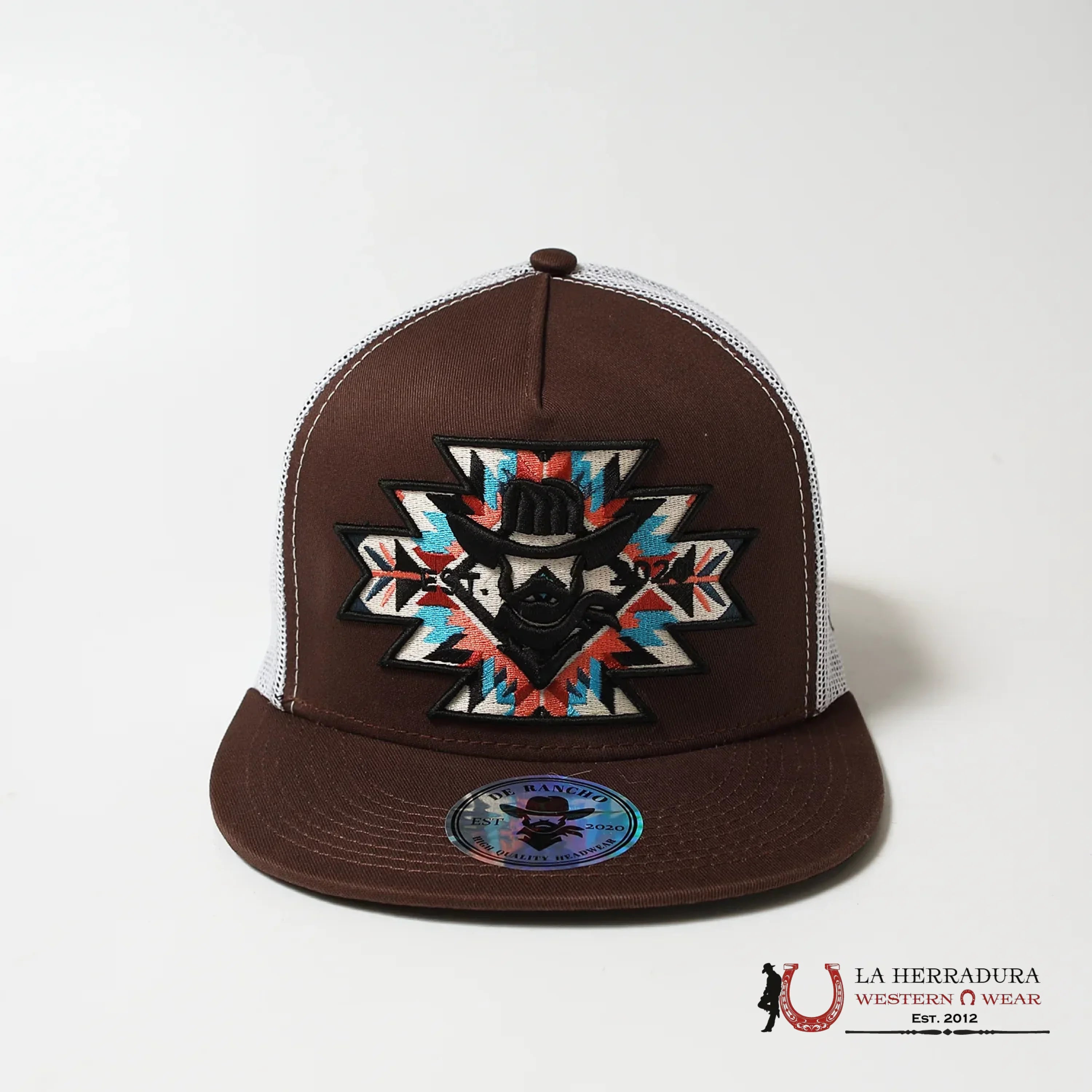 DE RANCHO WHITE Style 2012 cafe con negro HAT CAPS MENS GORRAS HOMBRES