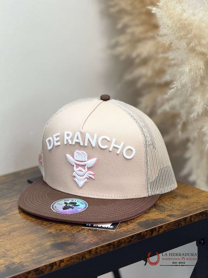 DE RANCHO WHITE Style 202 rosa con blanco HAT