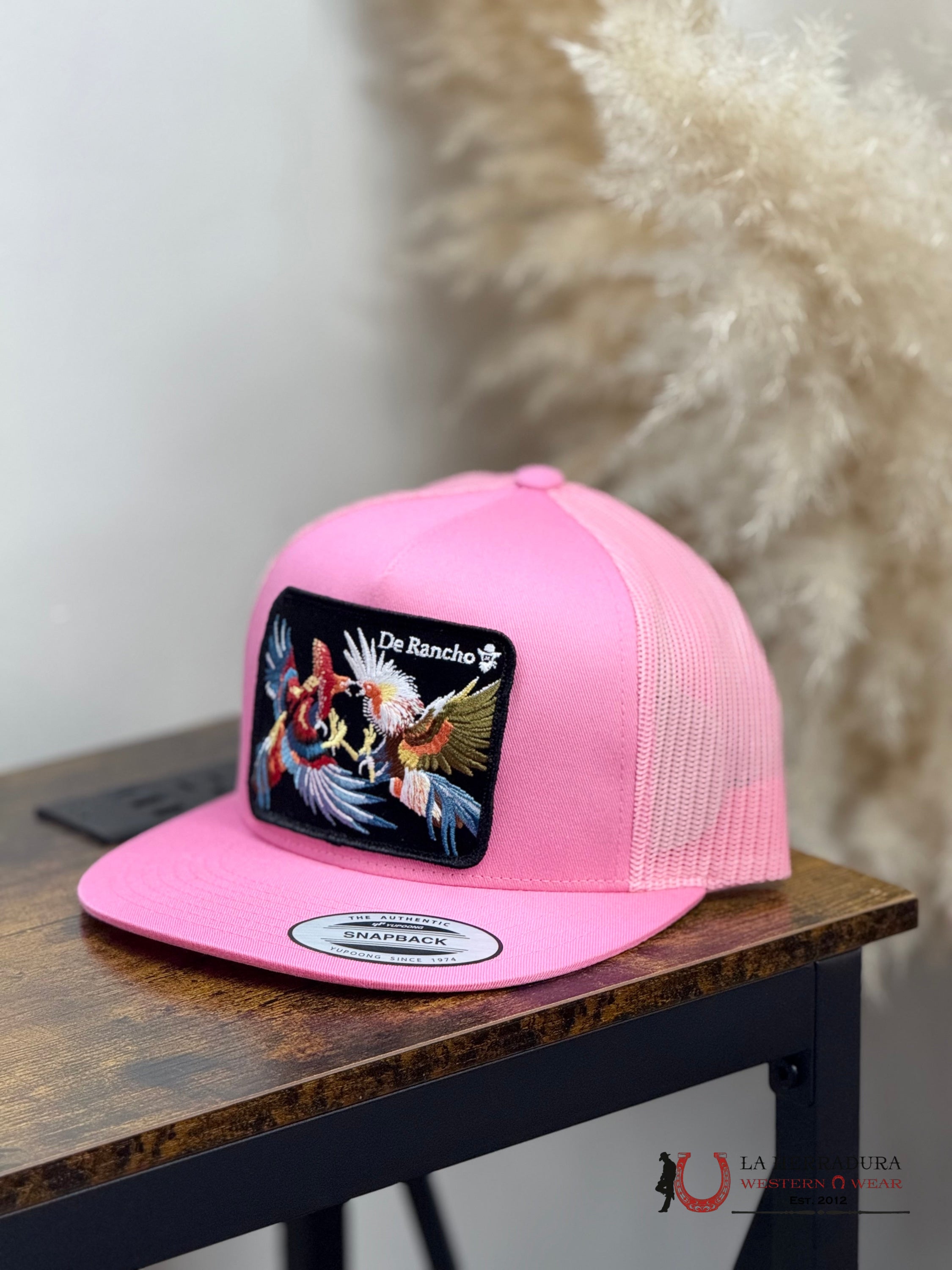 DE RANCHO WHITE Style 209 Rosa multicolores HAT CAPS MENS GORRAS HOMBRES