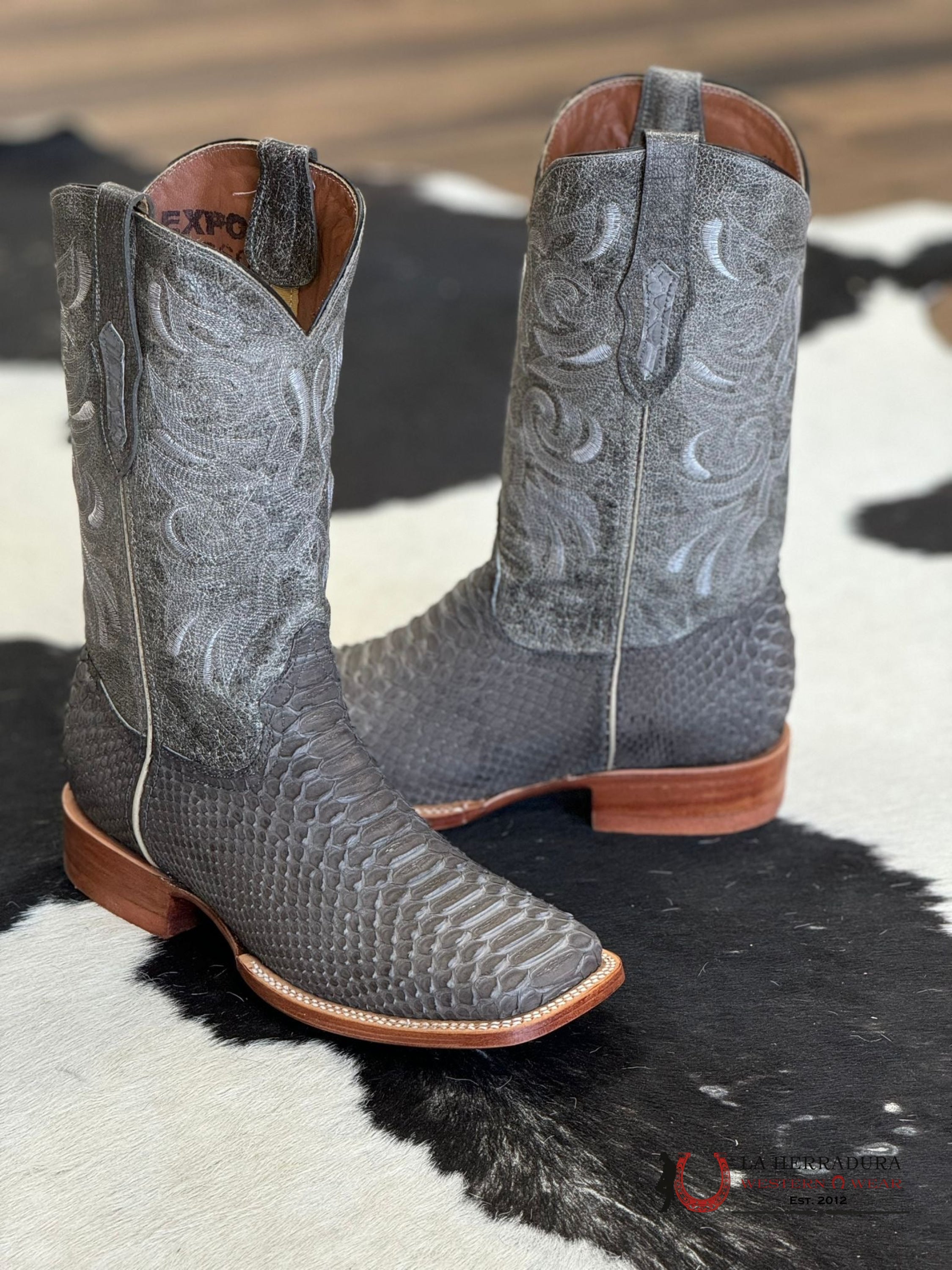 Diligencia All Grey Claro Nobuck Python Boot Botas Hombres