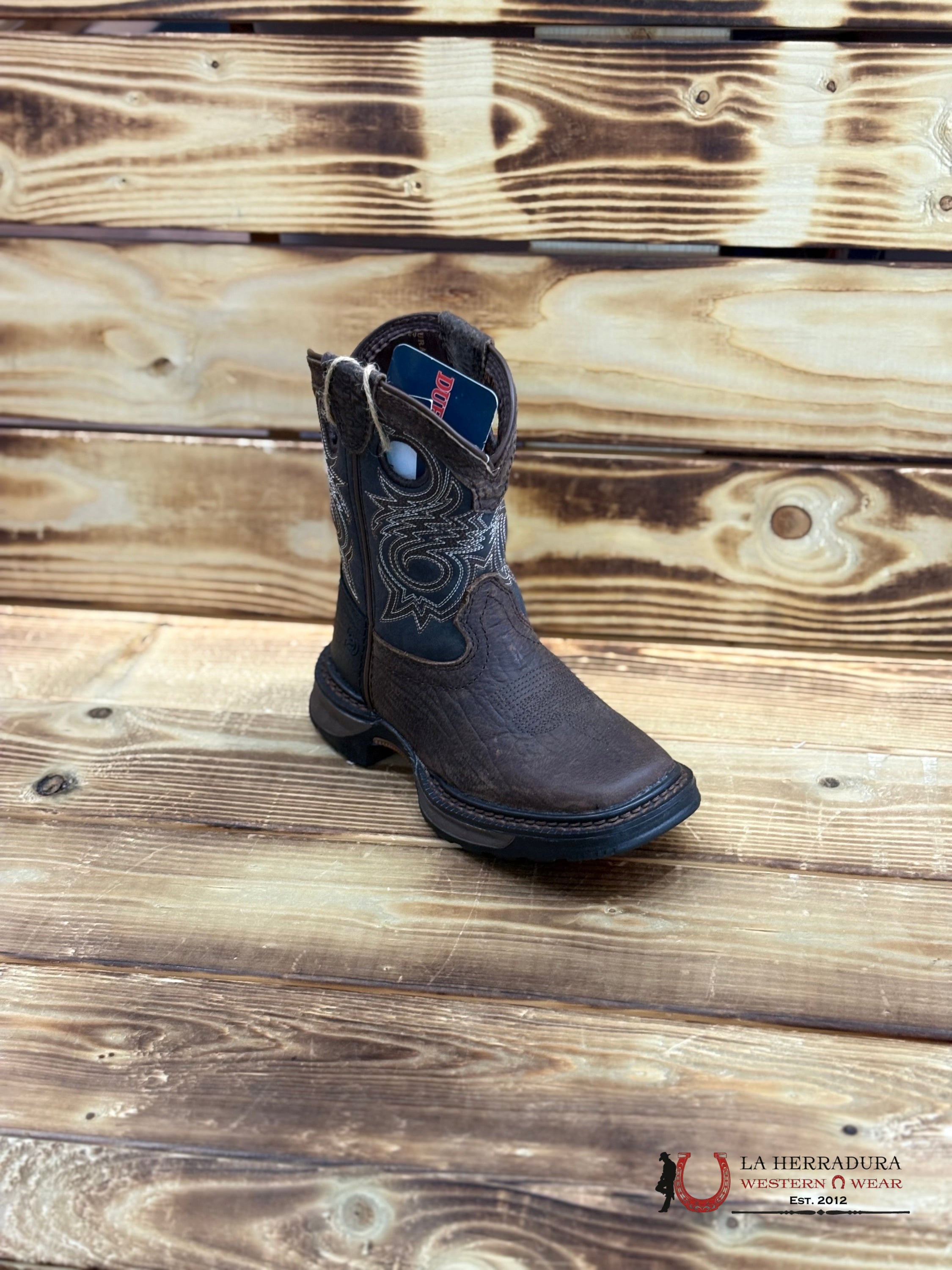 DURANGO KIDS BOOTS RUBBER SOLE BLACK TUBE TOP -DBT0228 NIÑOS