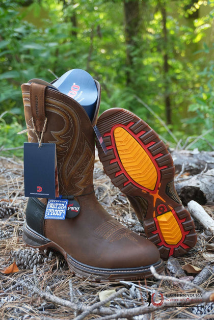 BOTA DE TRABAJO DURANGO MAVERICK CAFÉ PARA HOMBRE CON PUNTA REDONDA DE ACERO DDB0403