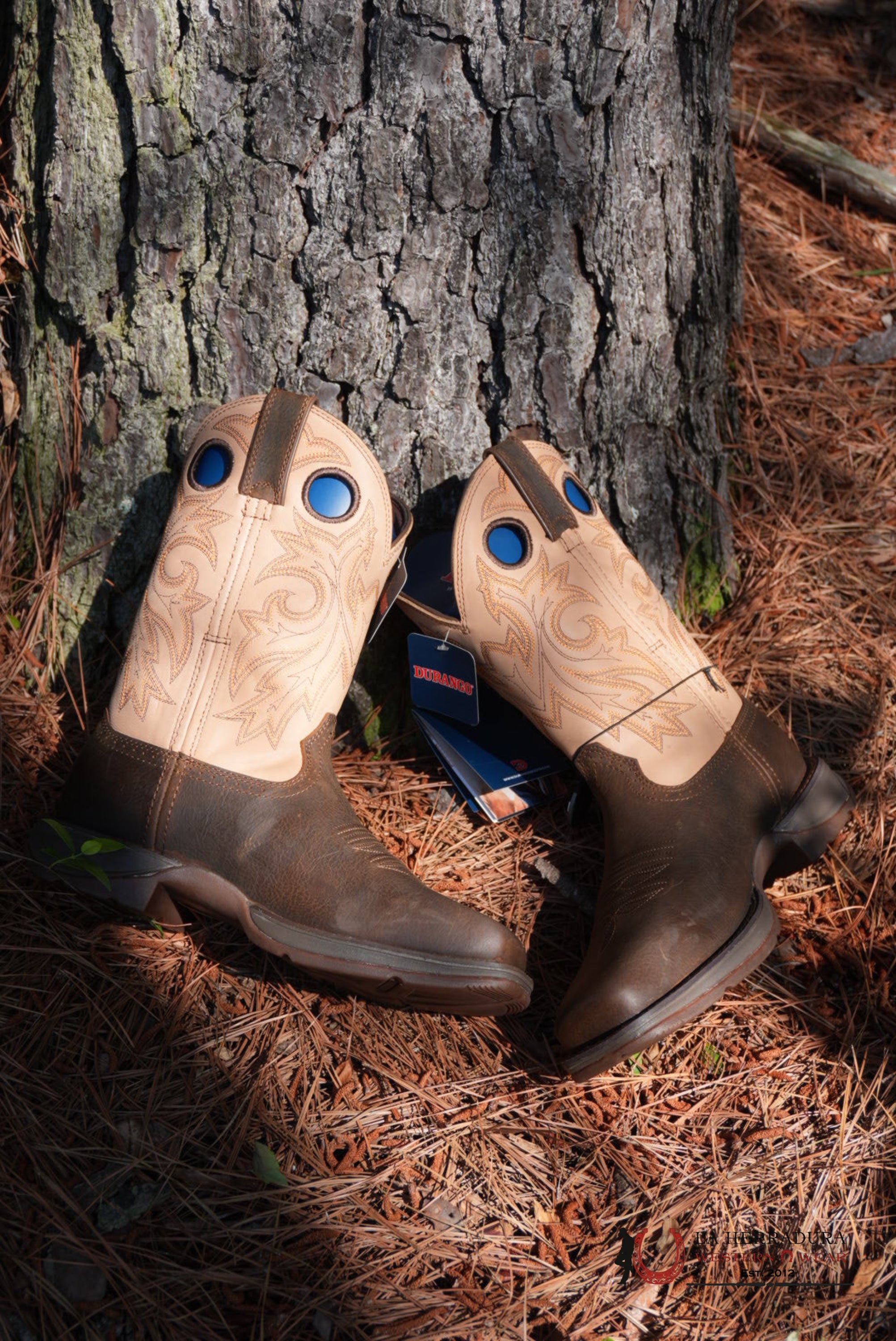 DURANGO Dark/Light Brown With Stiching MEN WORK Boot - DDB0498