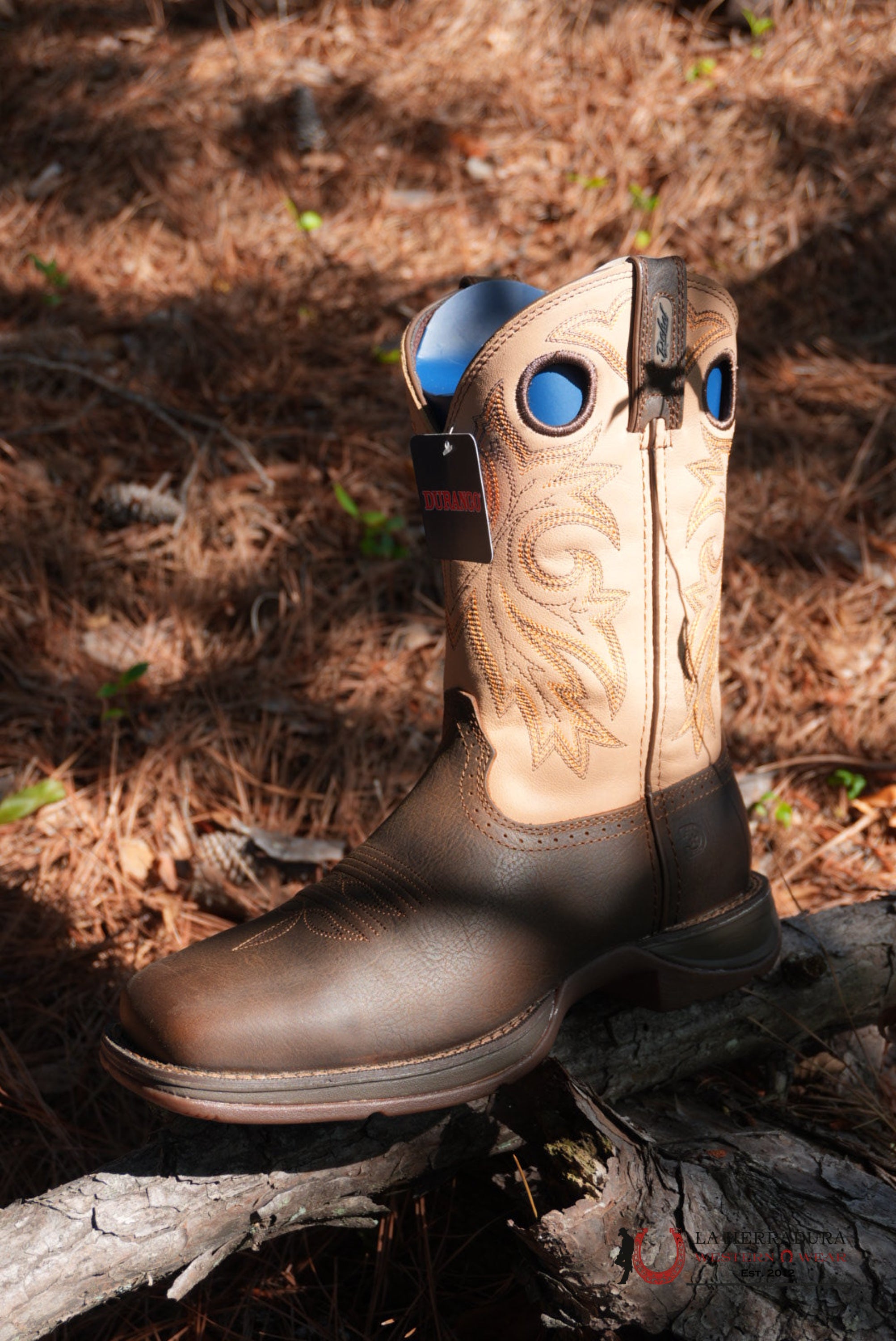 DURANGO Dark/Light Brown With Stiching MEN WORK Boot - DDB0498