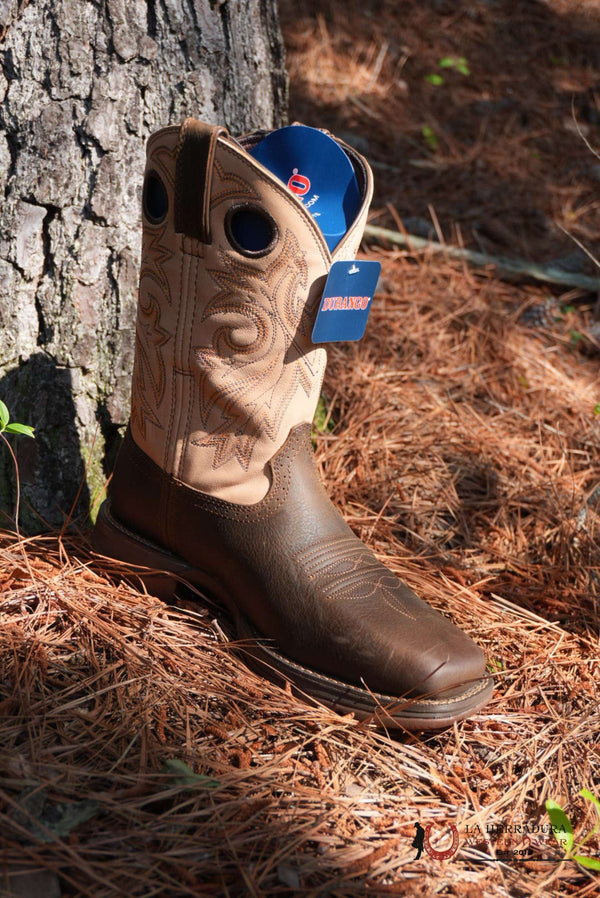 DURANGO MEN WORK BOOT DARK/LIGHT BROWN W STITCHING - DDB0498