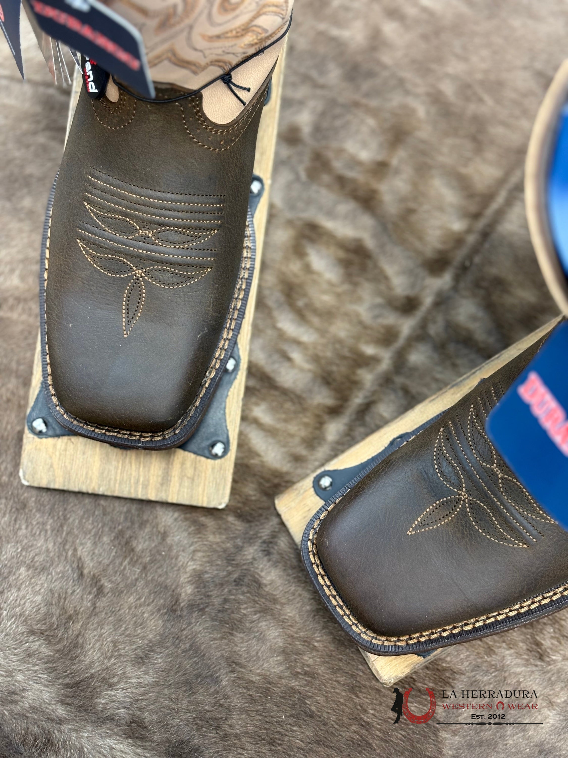 DURANGO Dark/Light Brown With Stiching MEN WORK Boot - DDB0498