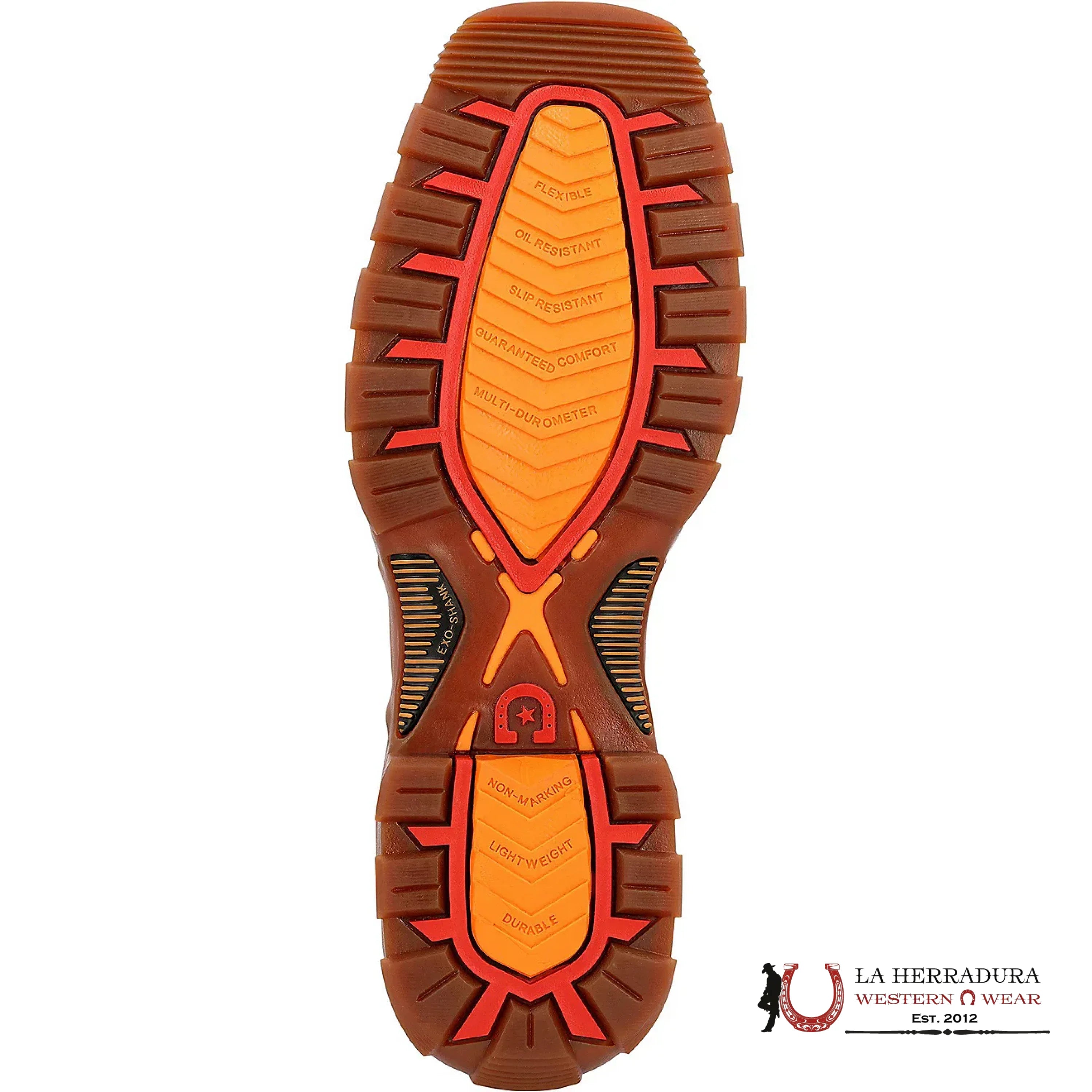 DURANGO MEN WORK BROWN WITH RED TUBE (slip & oil resistant) DDB0479