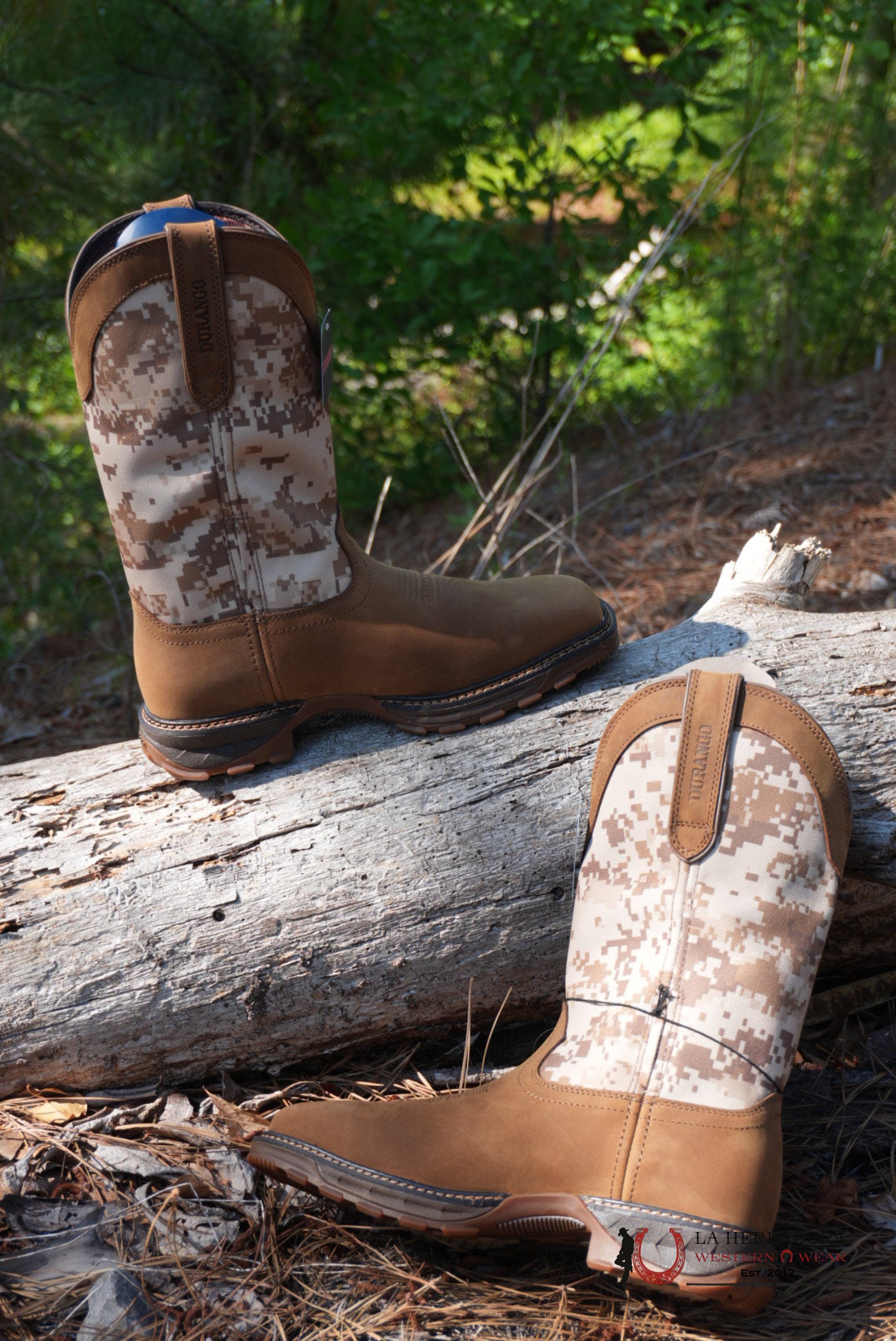 DURANGO MENS WORK BOOT MAVERICK XP BROWN ARMY CAMO TUBE STEEL TOE DDB0207