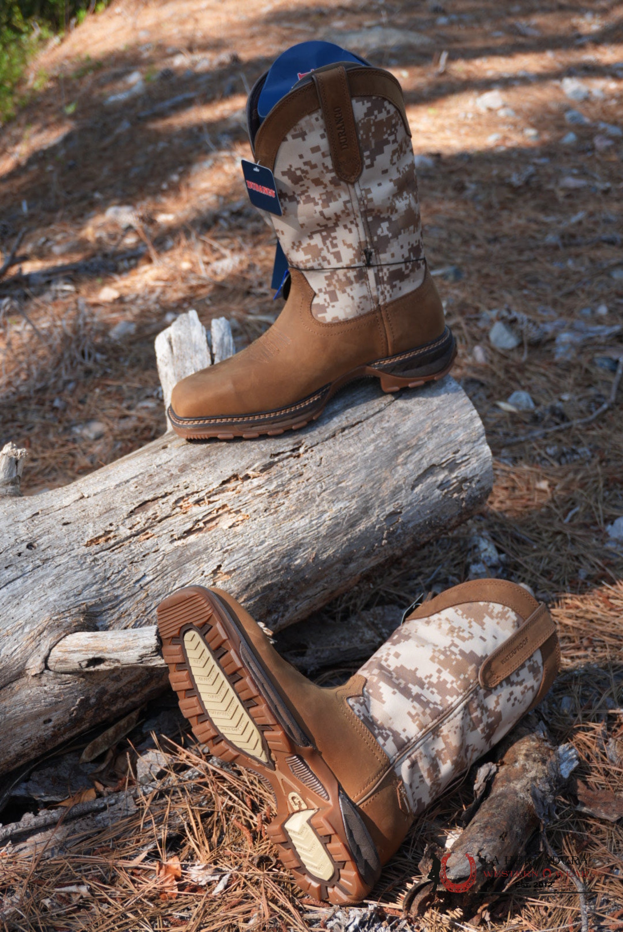 DURANGO MENS WORK BOOT MAVERICK XP BROWN ARMY CAMO TUBE STEEL TOE DDB0207