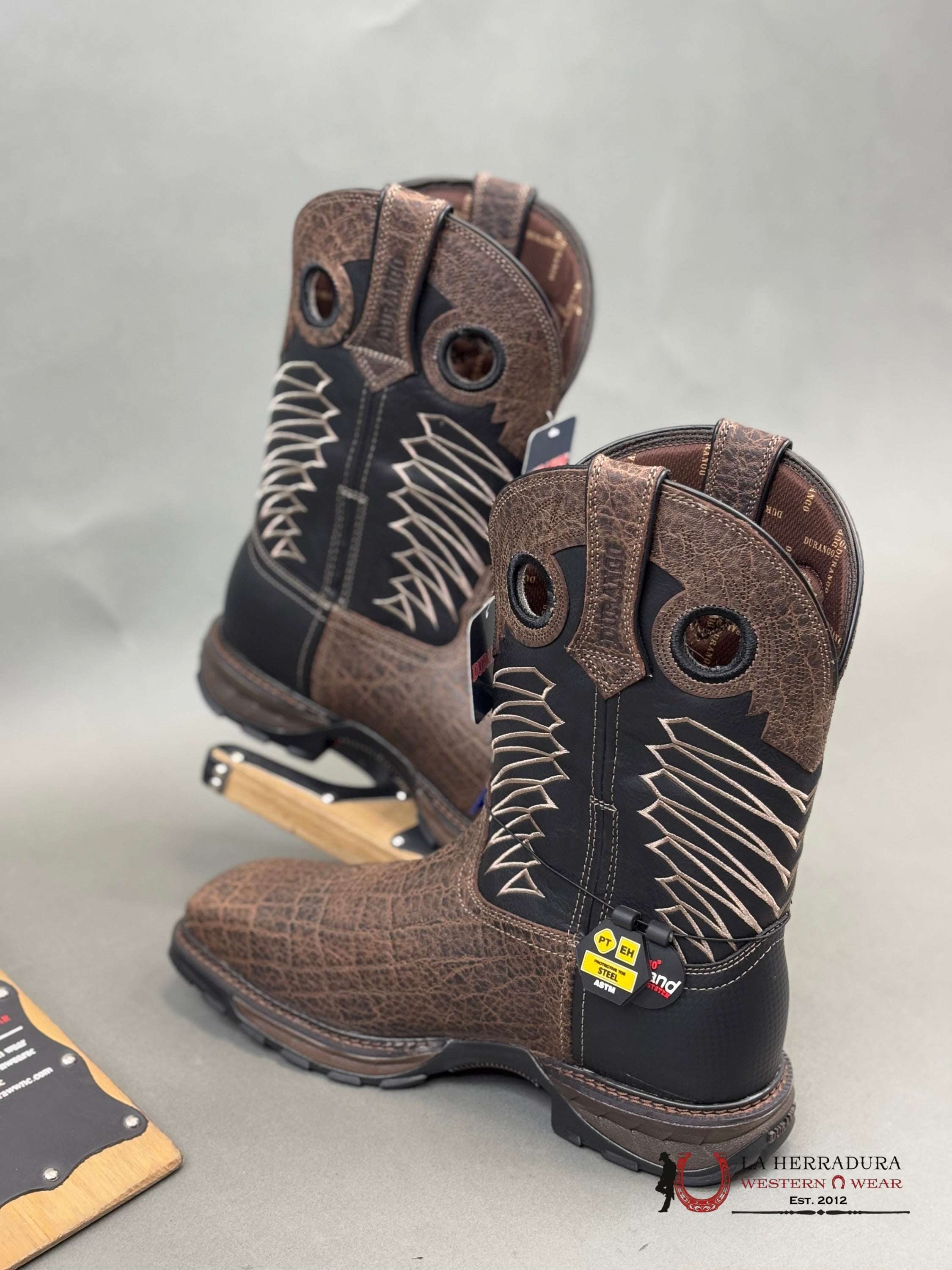 DURANGO MENS WORK BOOT MAVERICK XP DARK BROWN BLACK TUBE STEEL TOE DDB